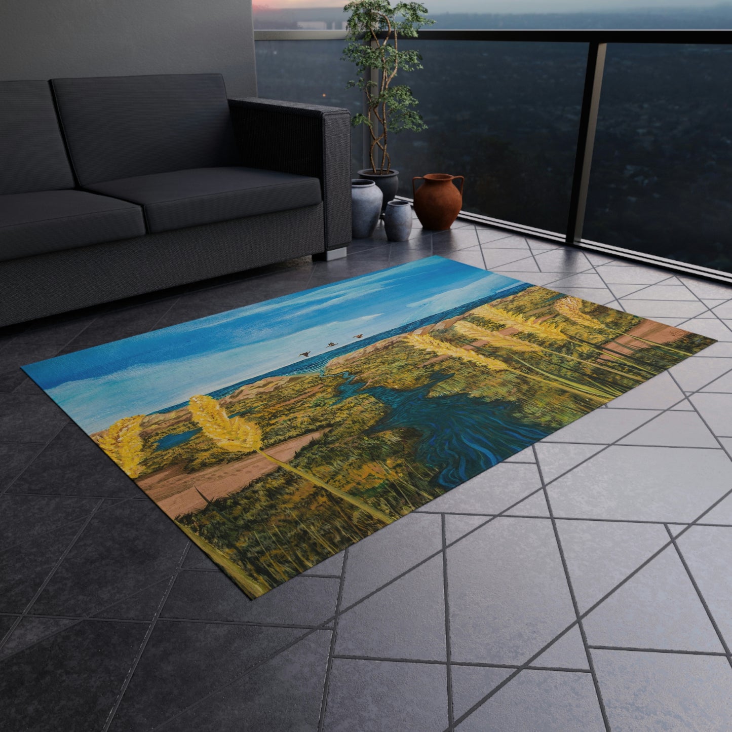 Beachlife in Paradise Port Aransas Wildlife Outdoor Rug