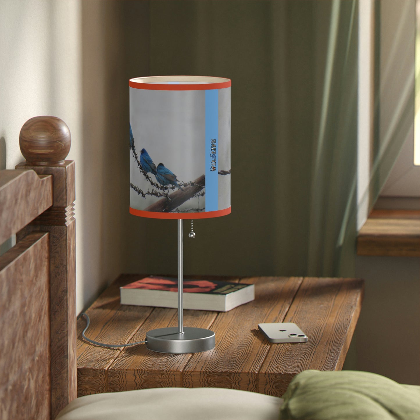 Indigo Buntings Lamp on a Stand, US|CA plug