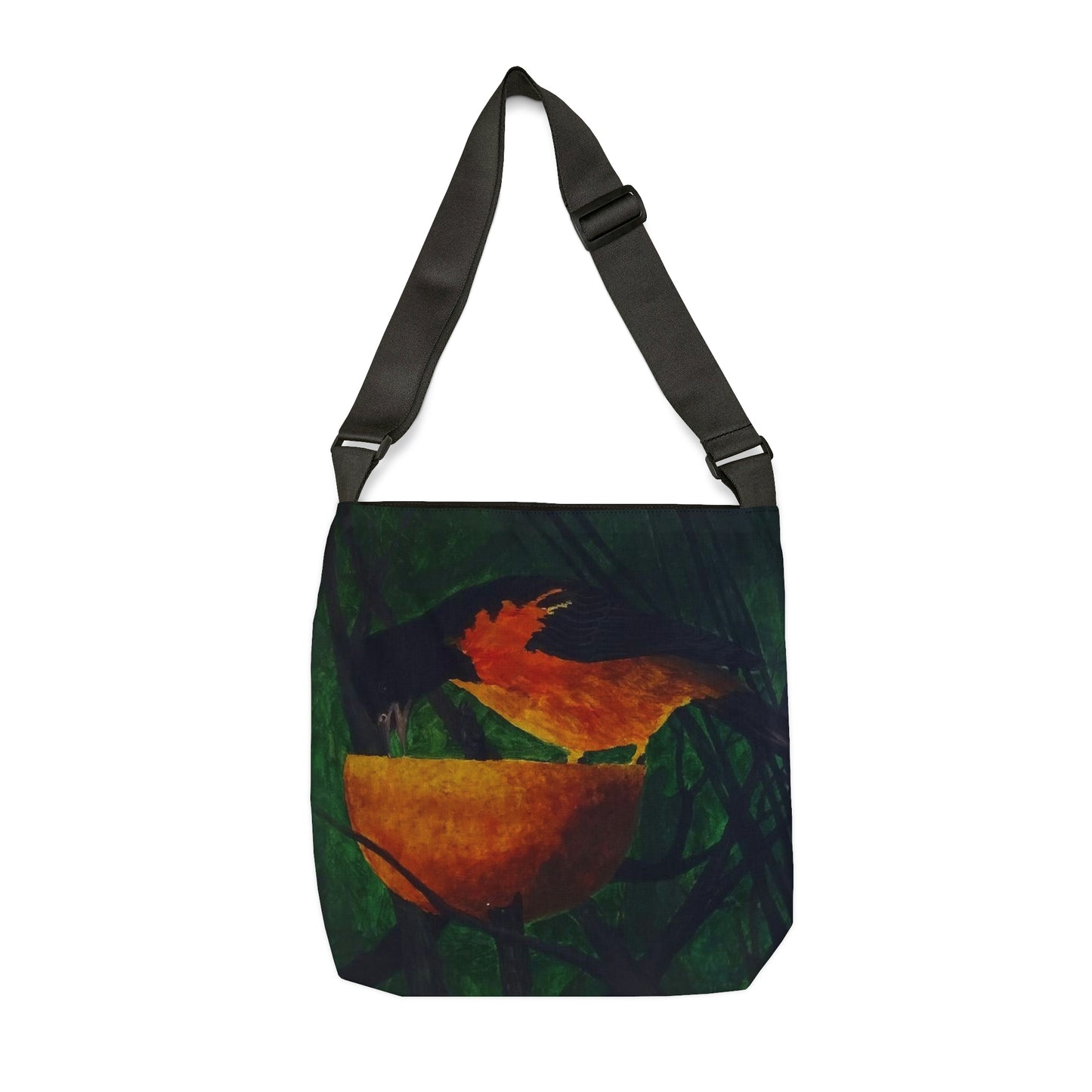 Oriole and an Orange in Port Aransas Adjustable Tote Bag