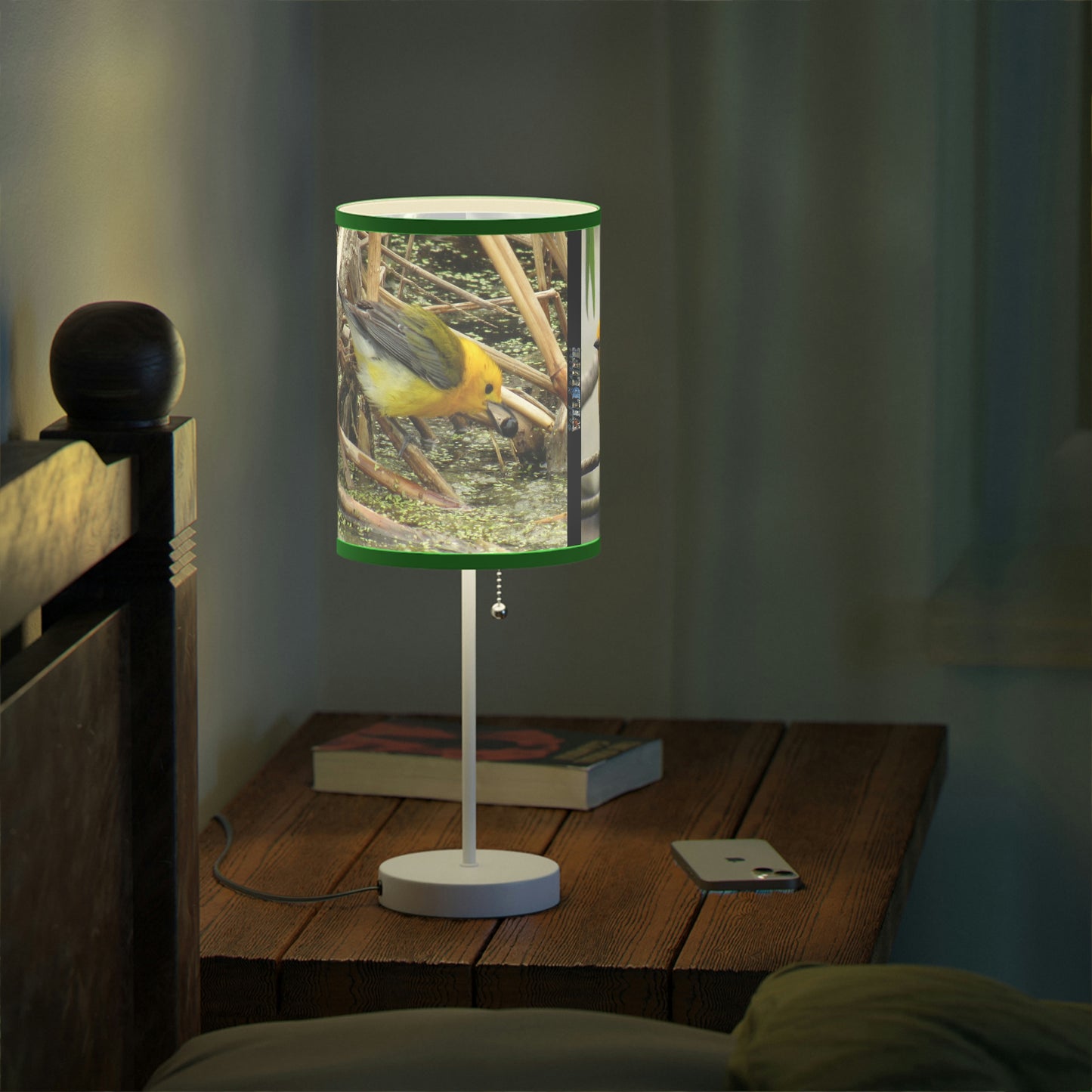 Prothonotary Warbler at Paradise Pond Lamp on a Stand, US|CA plug