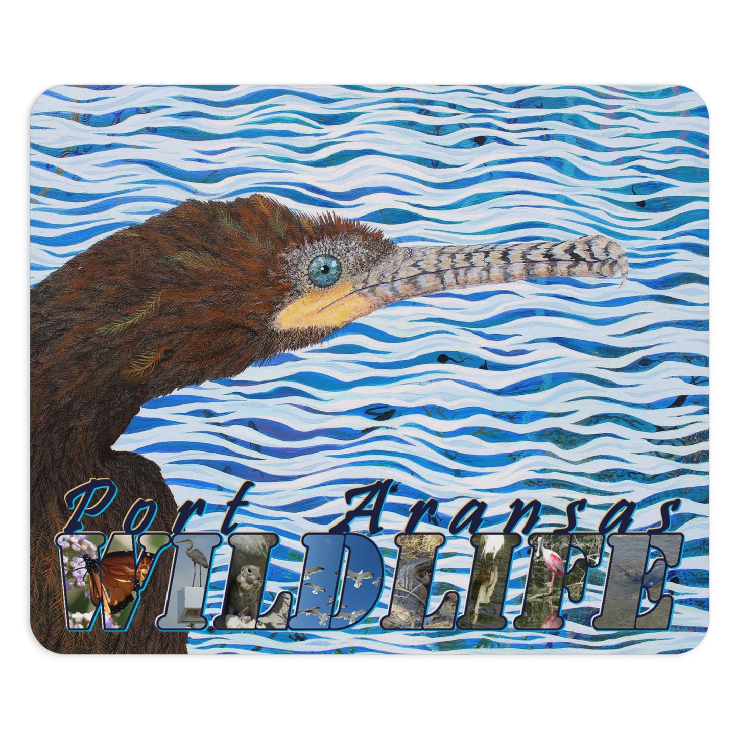 Cormorant in Paradise Port Aransas Wildlife Mouse Pad