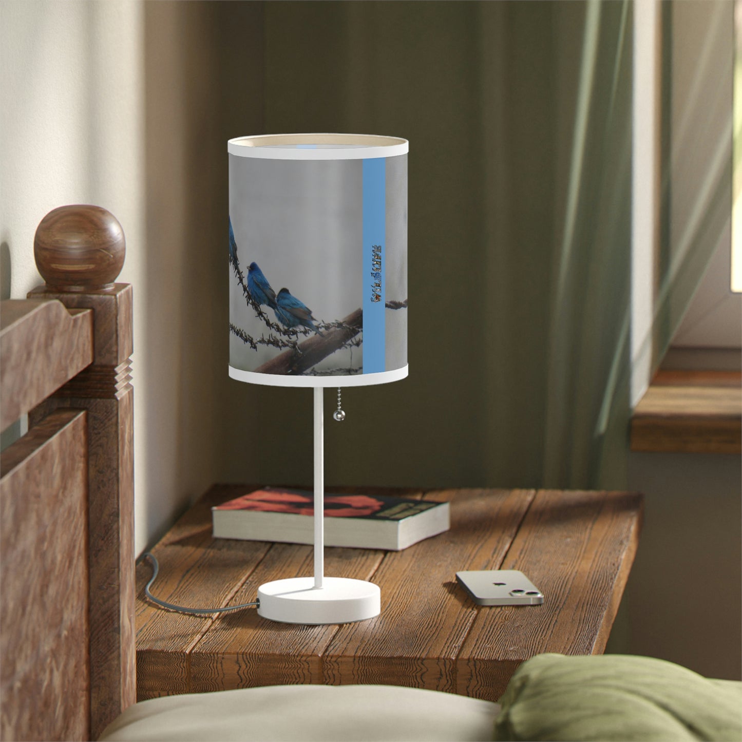 Indigo Buntings Lamp on a Stand, US|CA plug