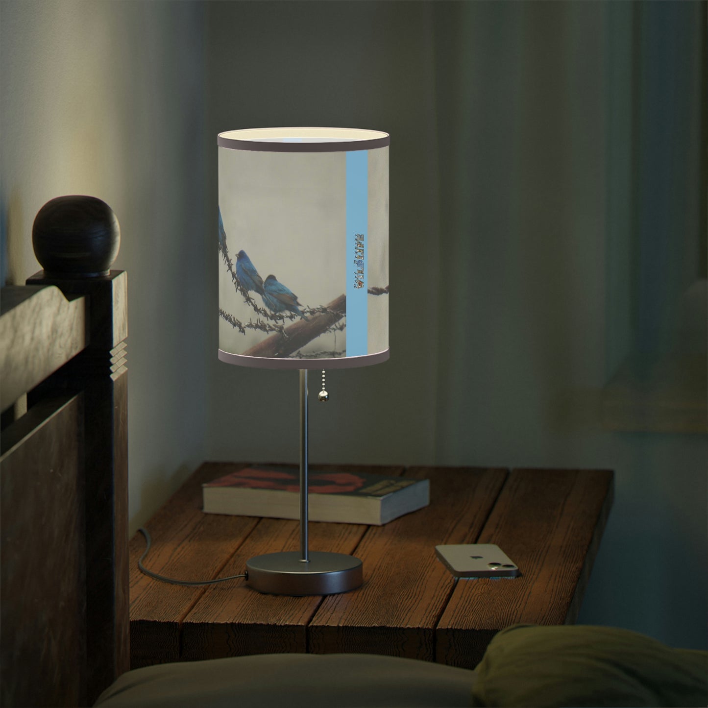 Indigo Buntings Lamp on a Stand, US|CA plug