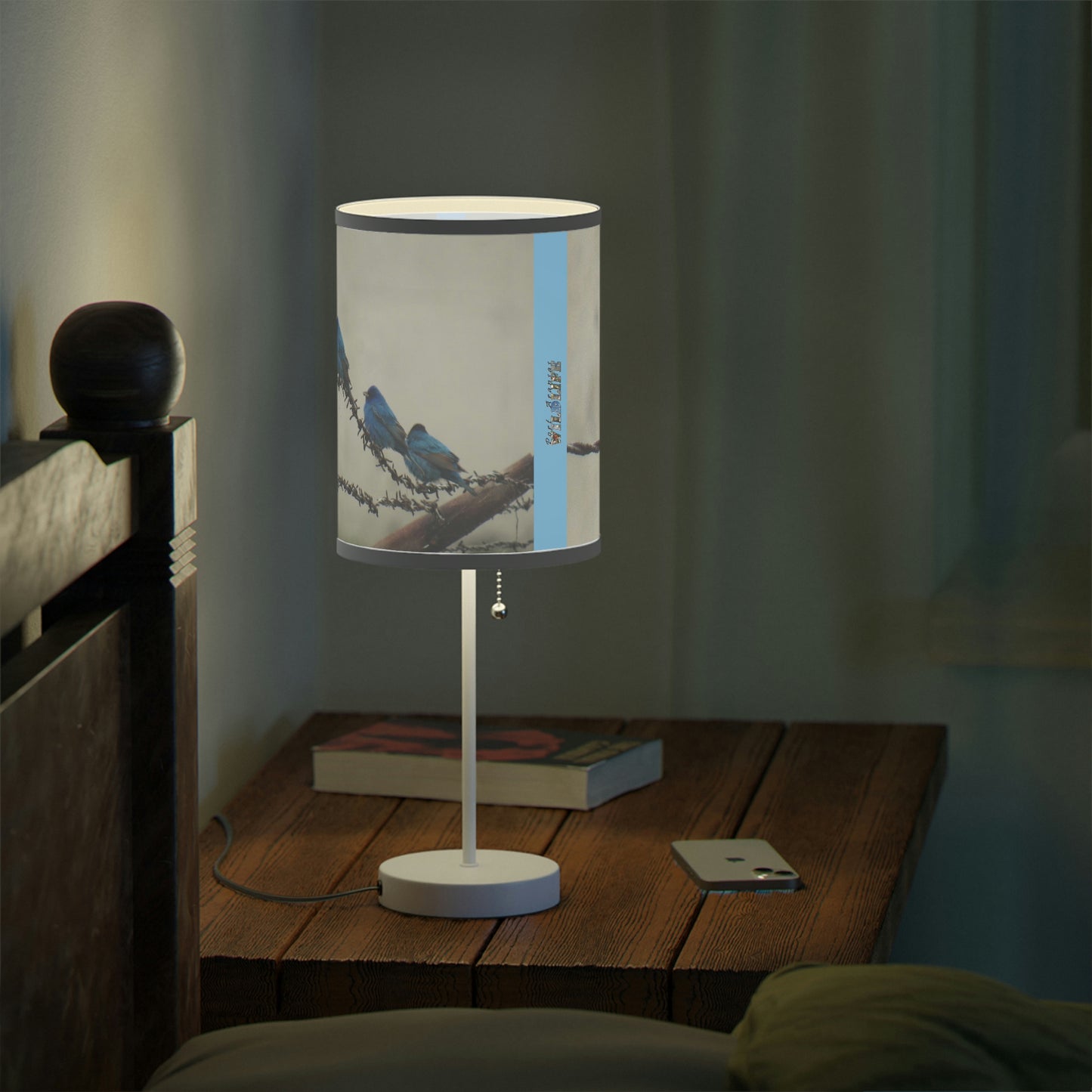Indigo Buntings Lamp on a Stand, US|CA plug