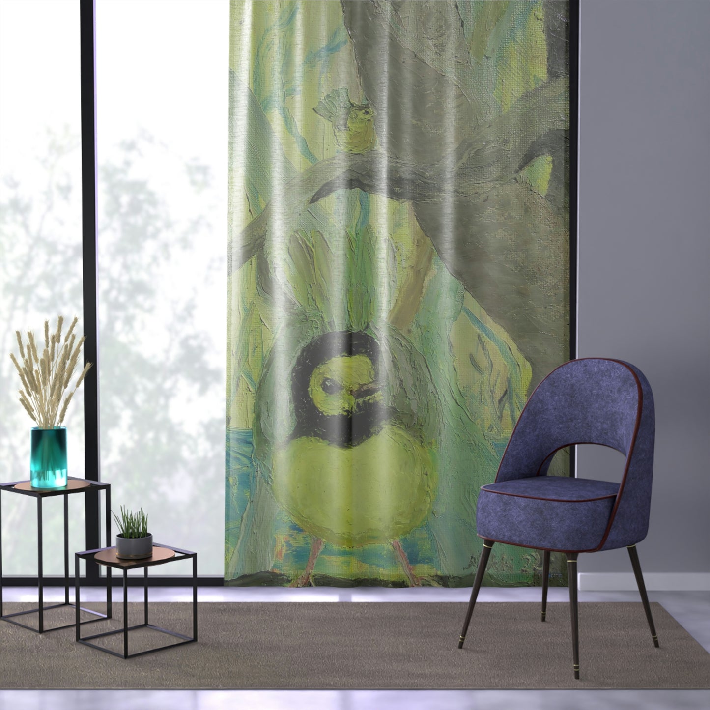 Hooded Warblers in Port Aransas Wildlife Window Curtain