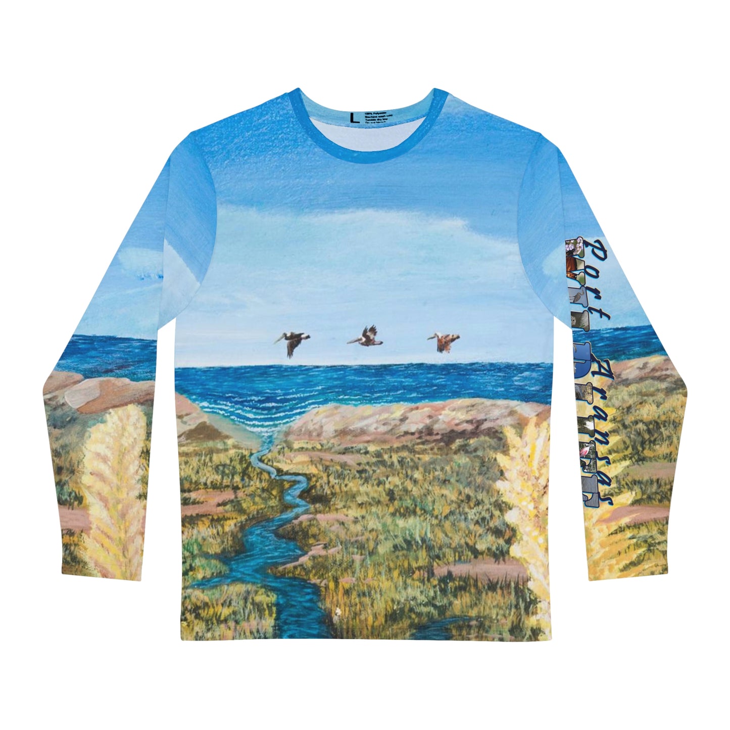 Once Upon A Time in Port Aransas Wildlife Men's Long Sleeve AOP Shirt