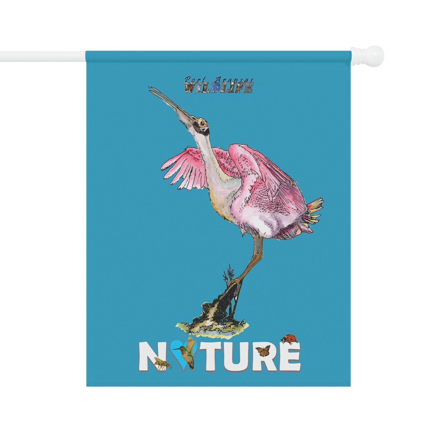 Rosie the Roseate Spoonbill Garden & House Banner