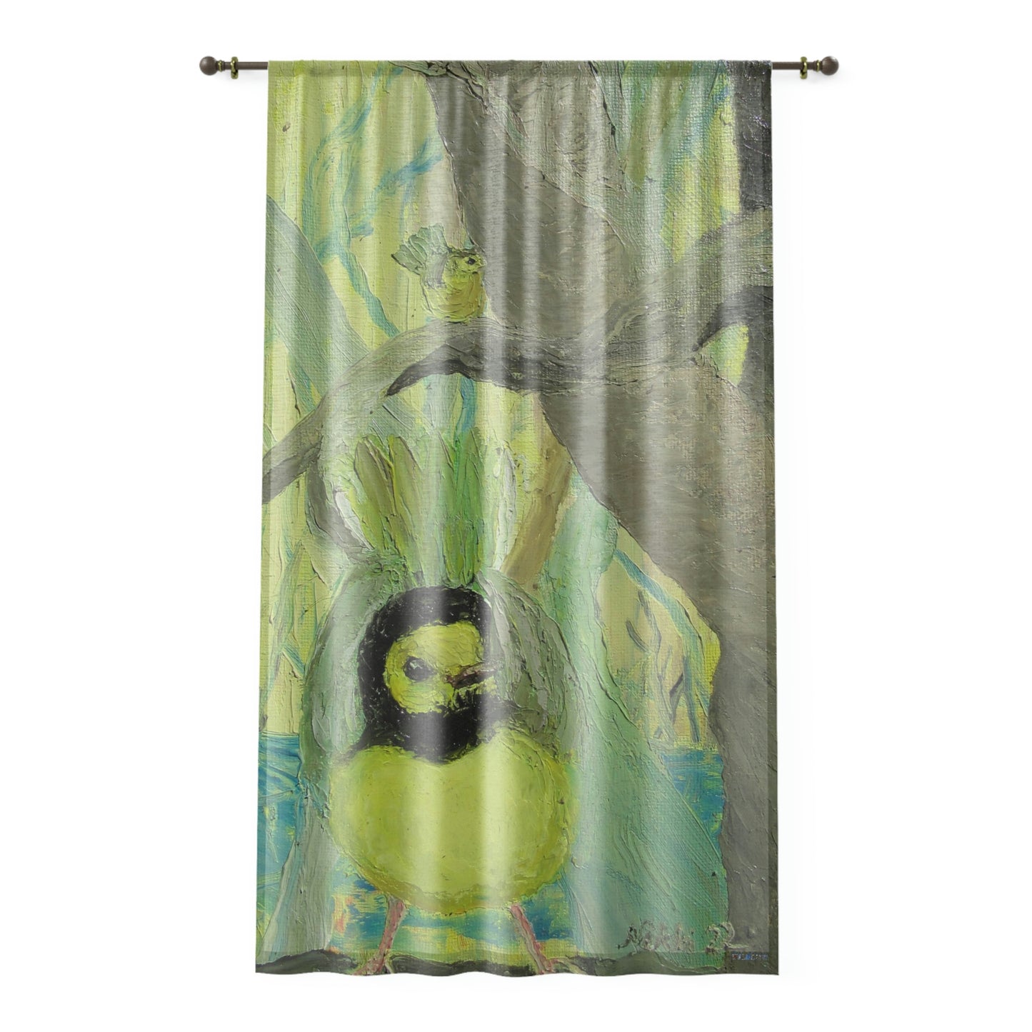 Hooded Warblers in Port Aransas Wildlife Window Curtain