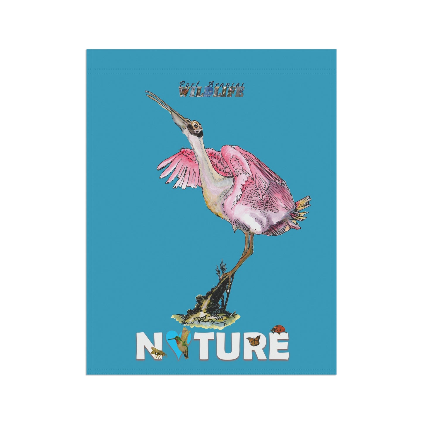 Rosie the Roseate Spoonbill Garden & House Banner