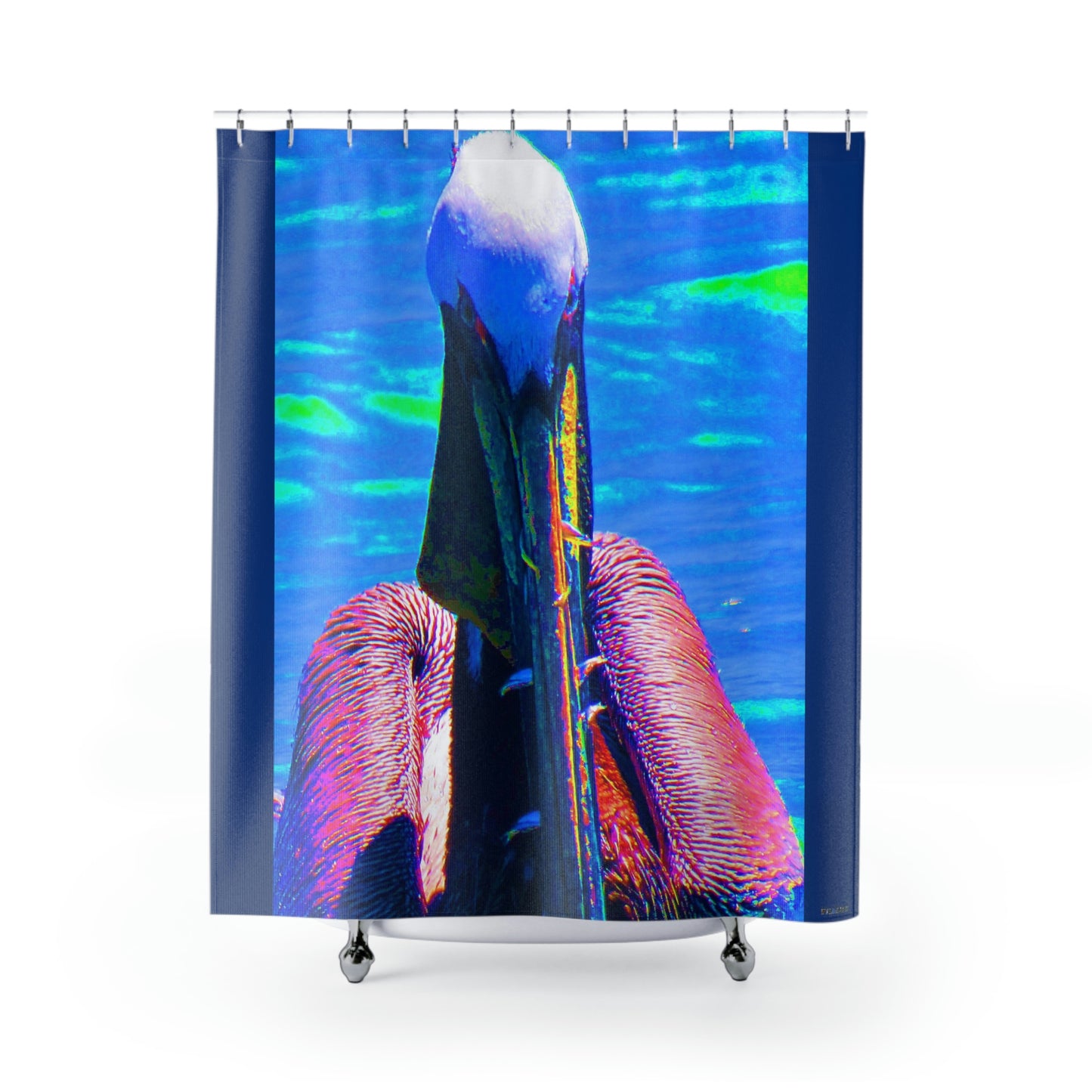 Pelican's Catch Port Aransas Wildlife Artistic Shower Curtains