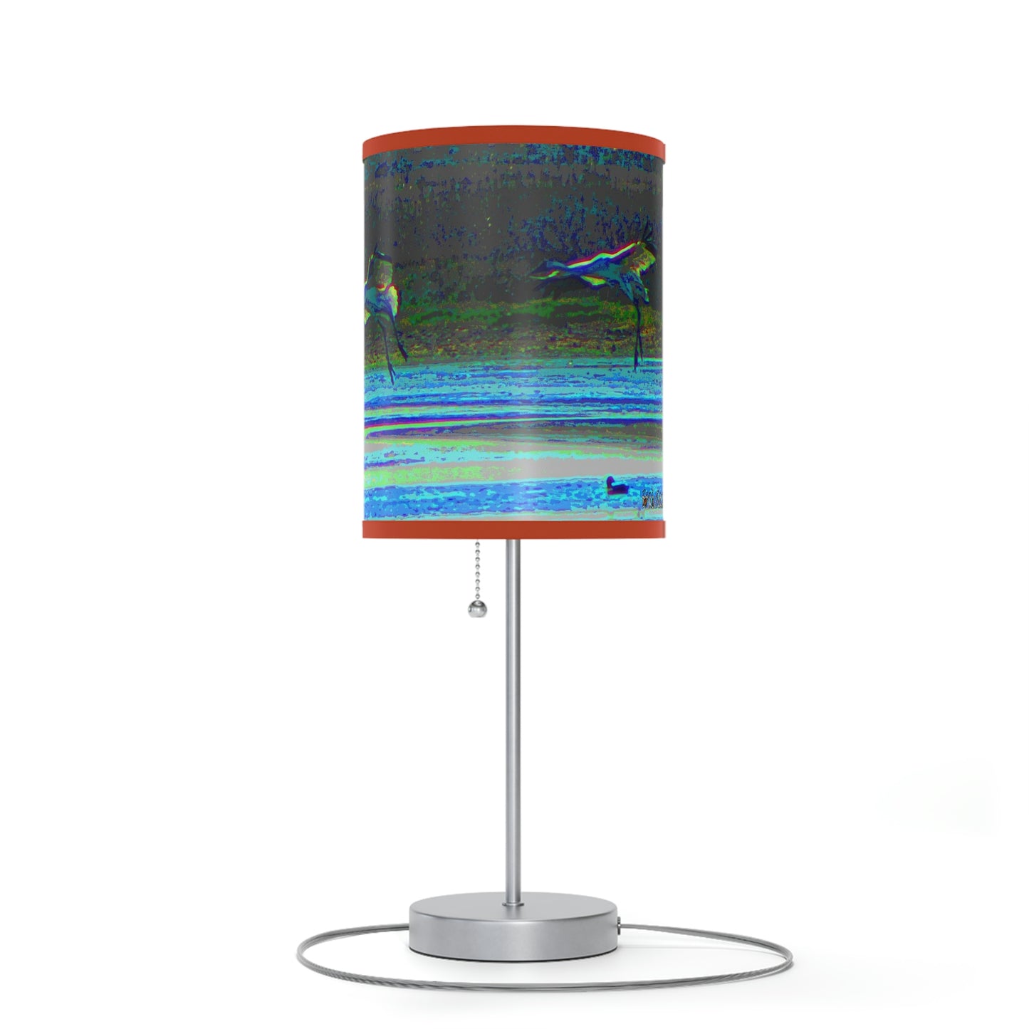 Whooping Cranes in Port Aransas Lamp on a Stand, US|CA plug