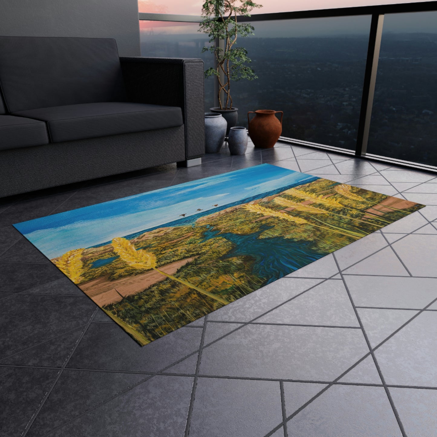 Beachlife in Paradise Port Aransas Wildlife Outdoor Rug