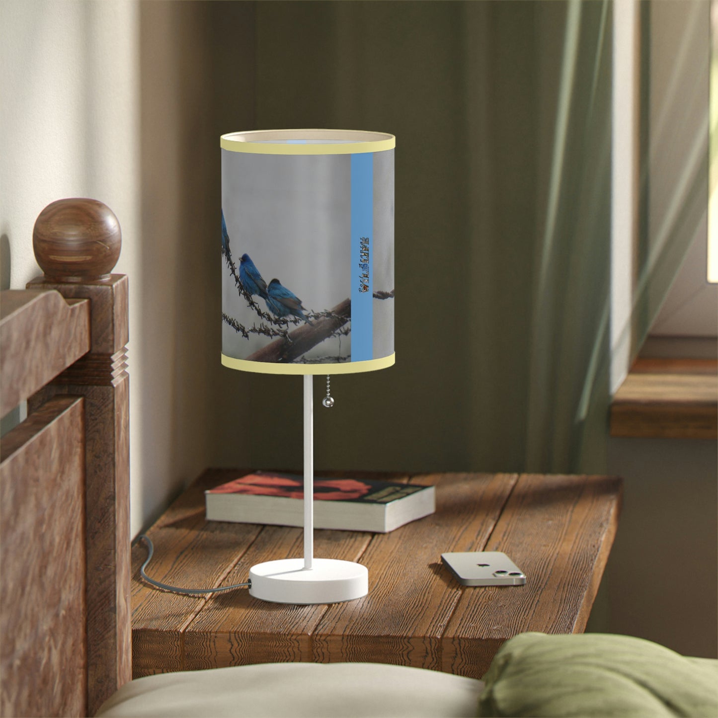 Indigo Buntings Lamp on a Stand, US|CA plug