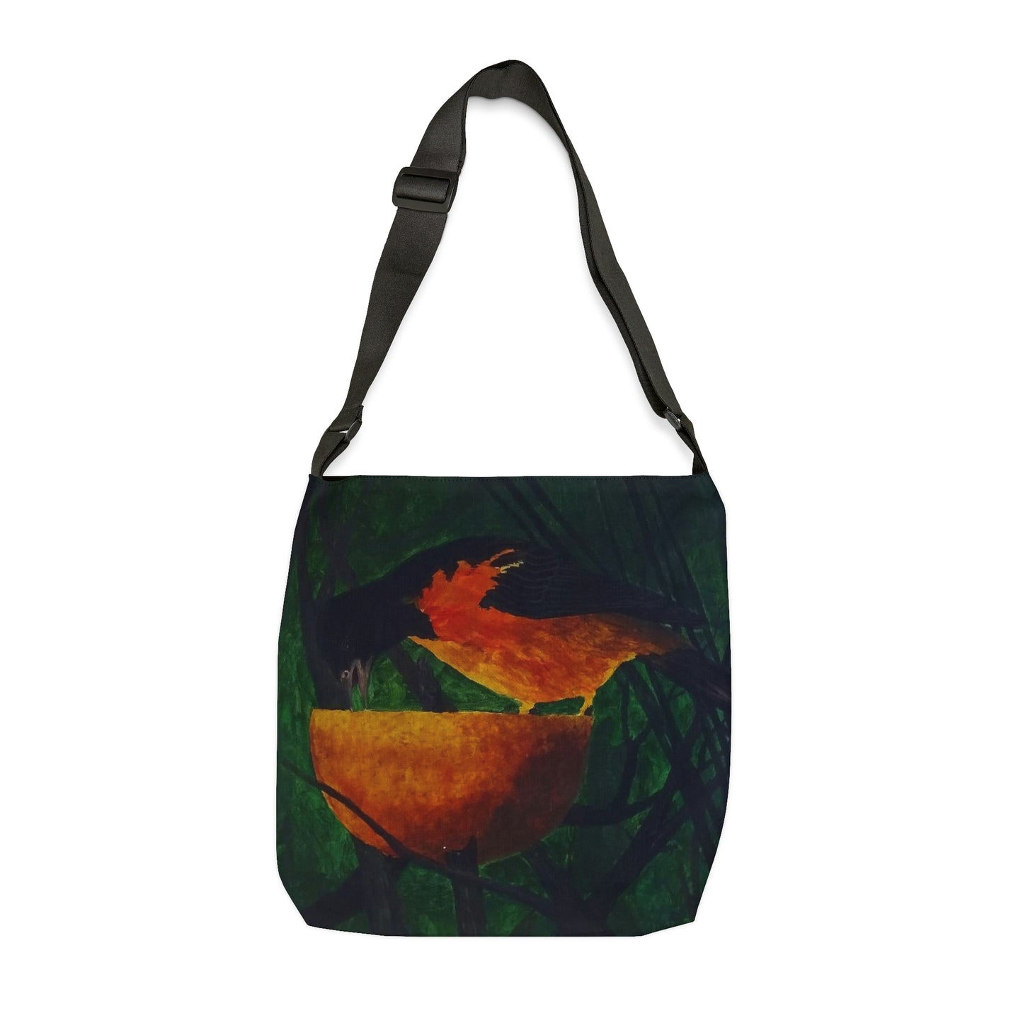 Oriole and an Orange in Port Aransas Adjustable Tote Bag