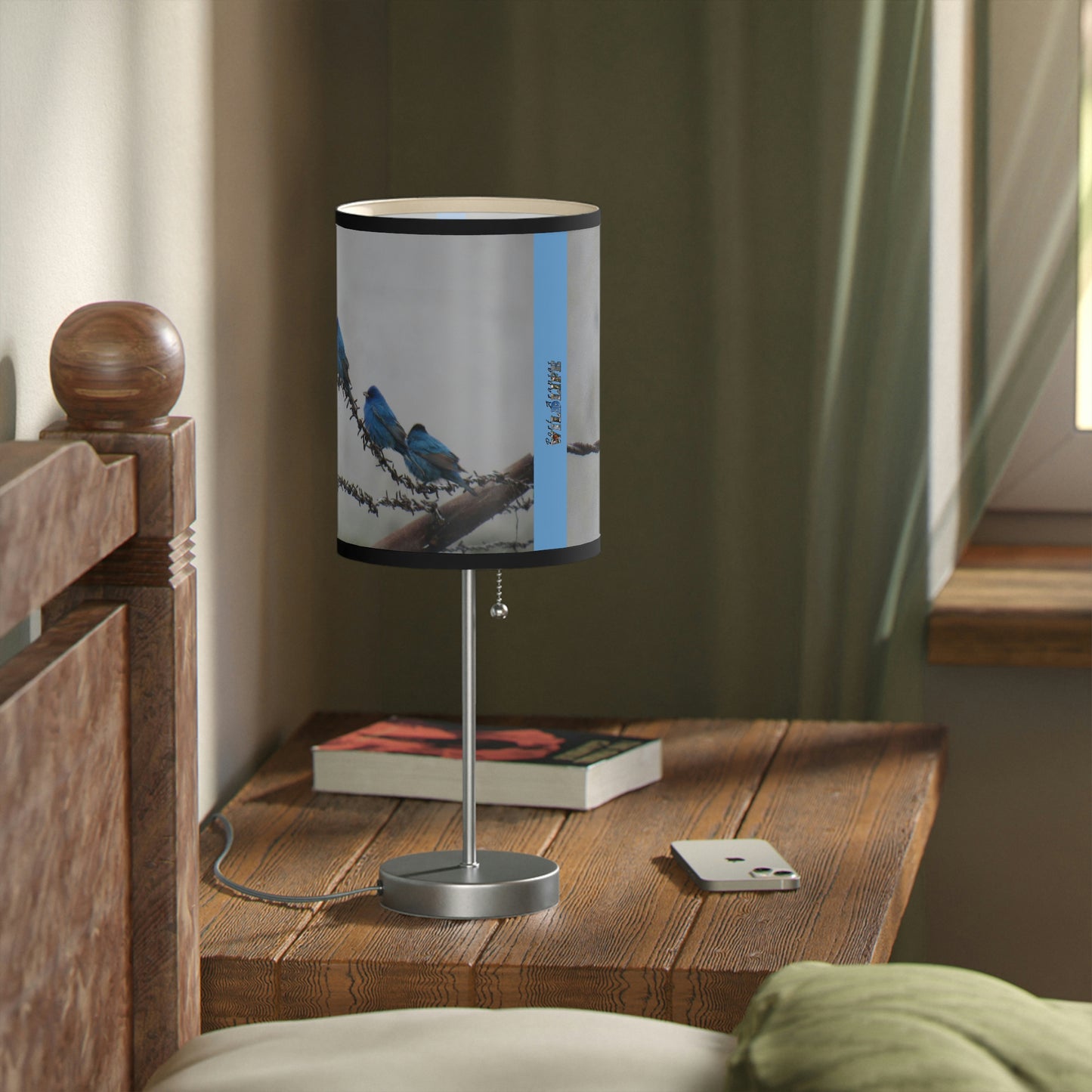 Indigo Buntings Lamp on a Stand, US|CA plug