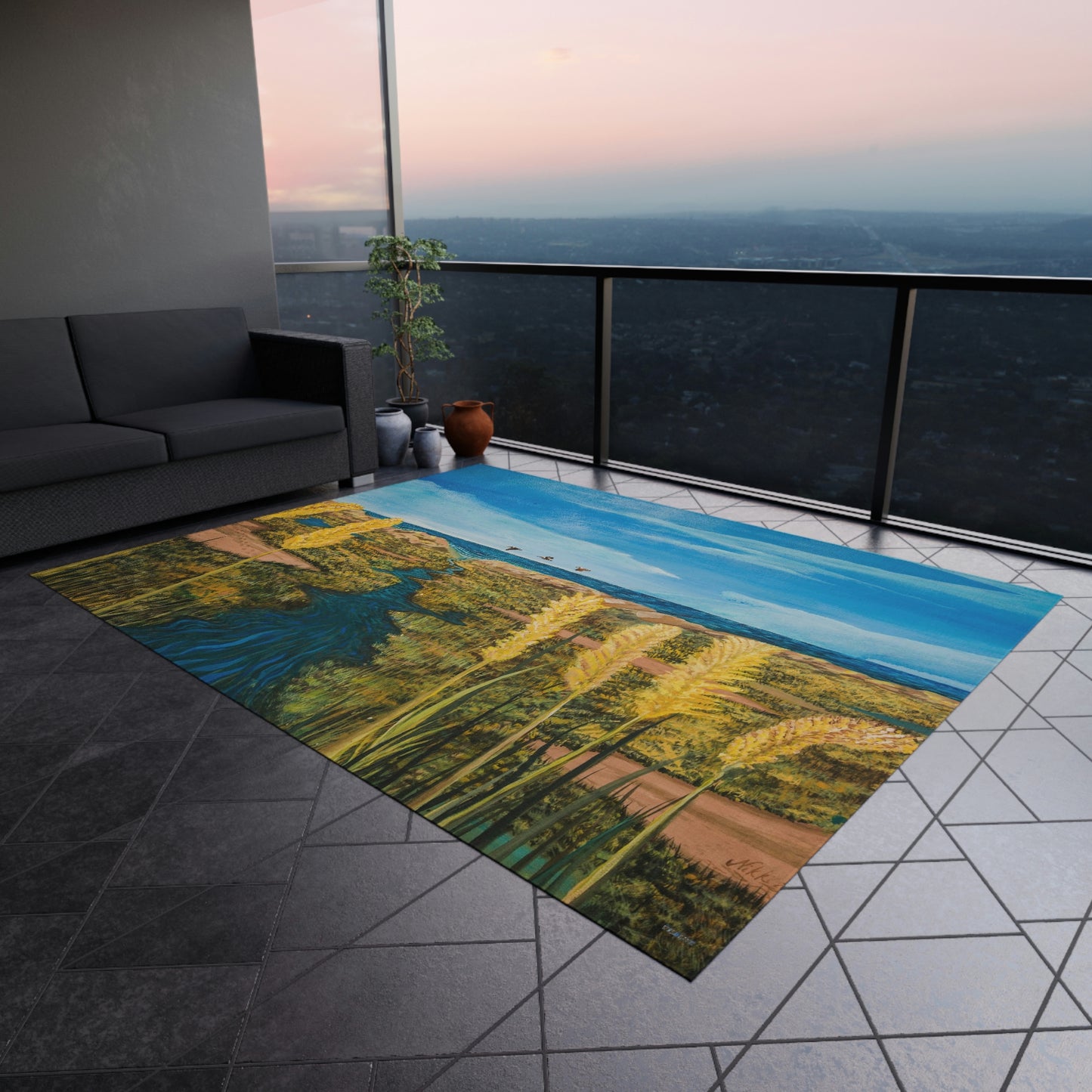 Beachlife in Paradise Port Aransas Wildlife Outdoor Rug