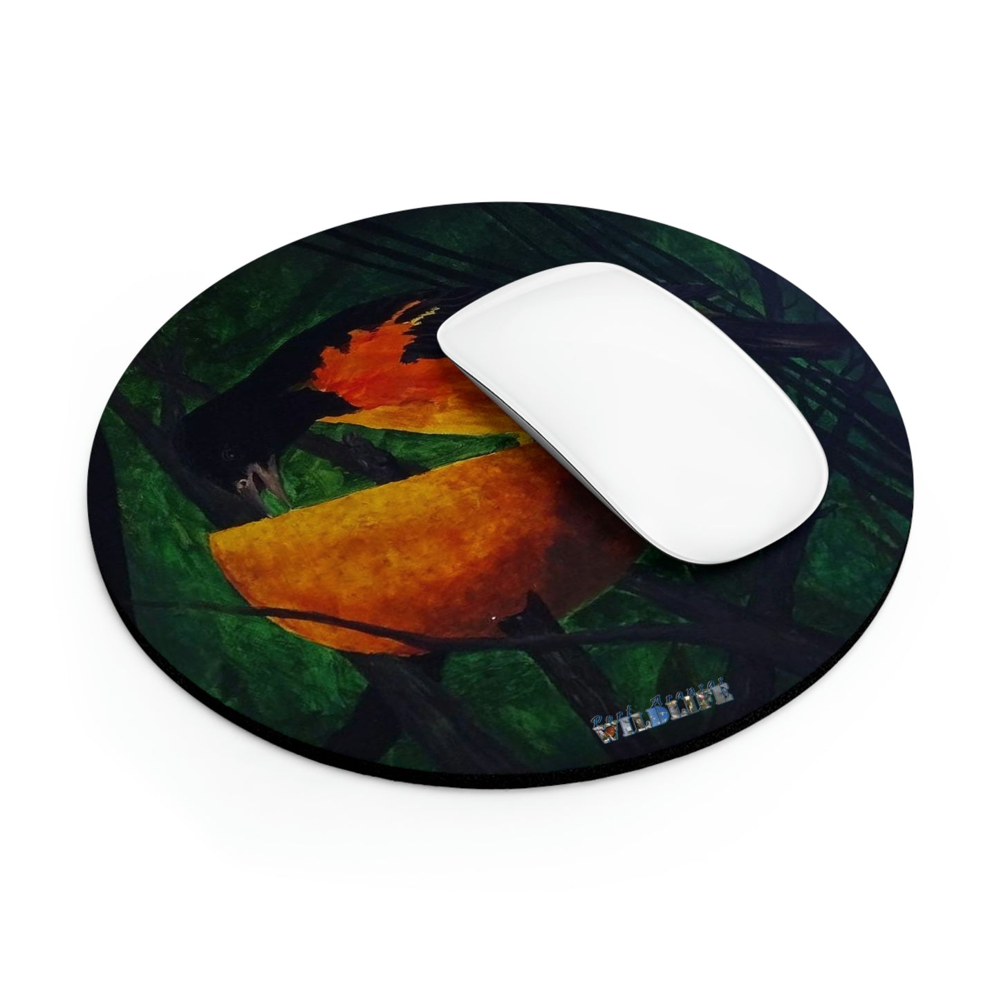 Oriole with an Orange Port Aransas Wildlife Mouse Pad