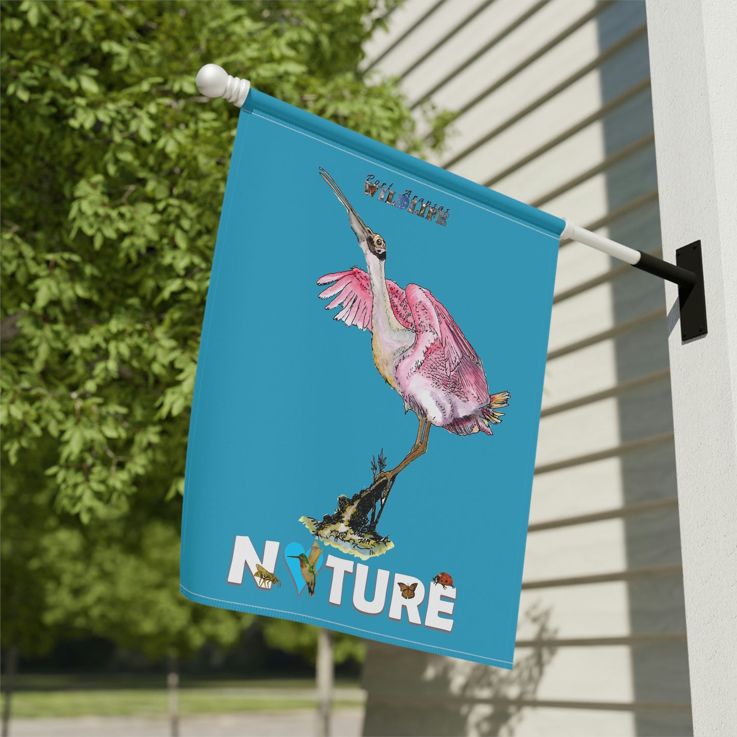 Rosie the Roseate Spoonbill Garden & House Banner