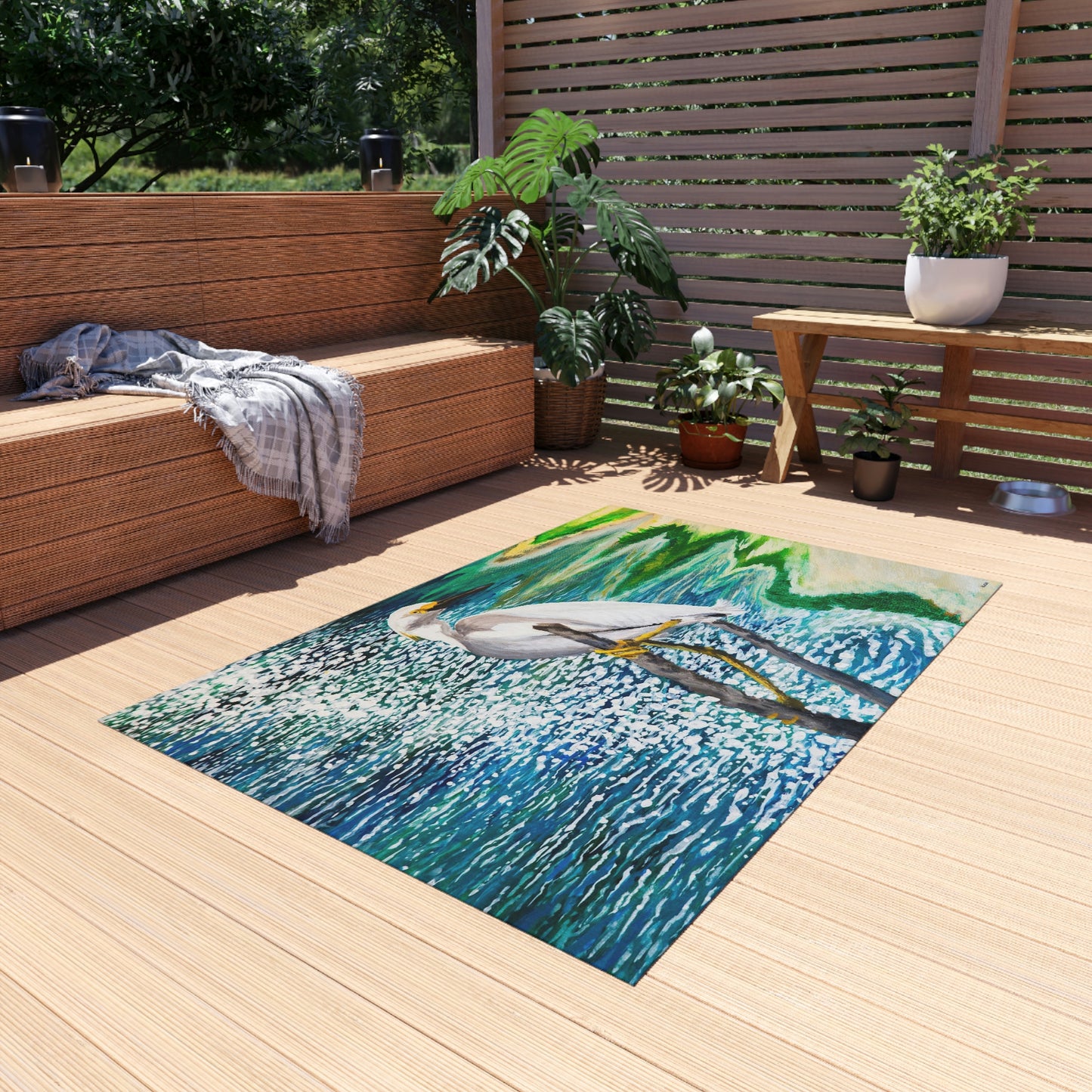 Shorebird in the Sun Outdoor Rug