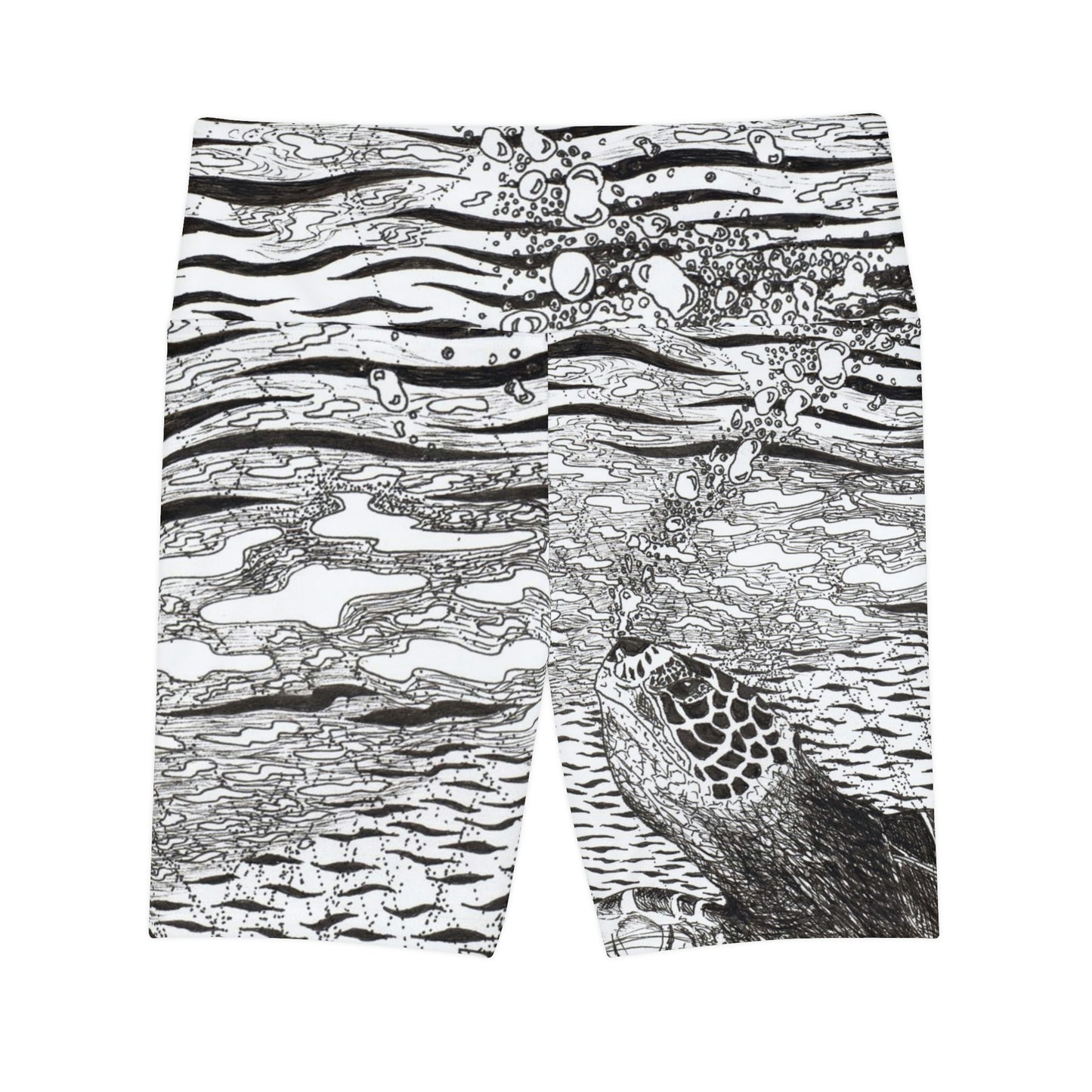 Turtle Light Sea Turtle Art Women's Workout Shorts