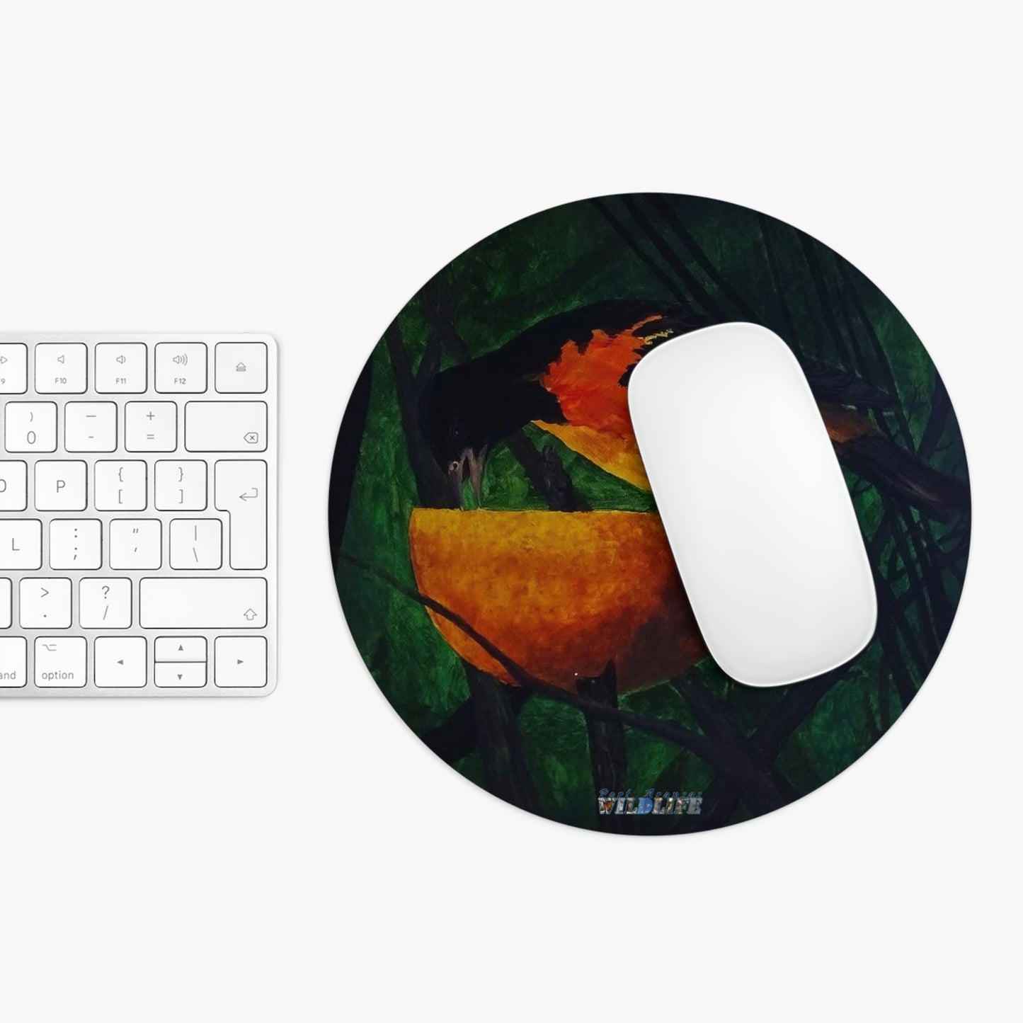 Oriole with an Orange Port Aransas Wildlife Mouse Pad