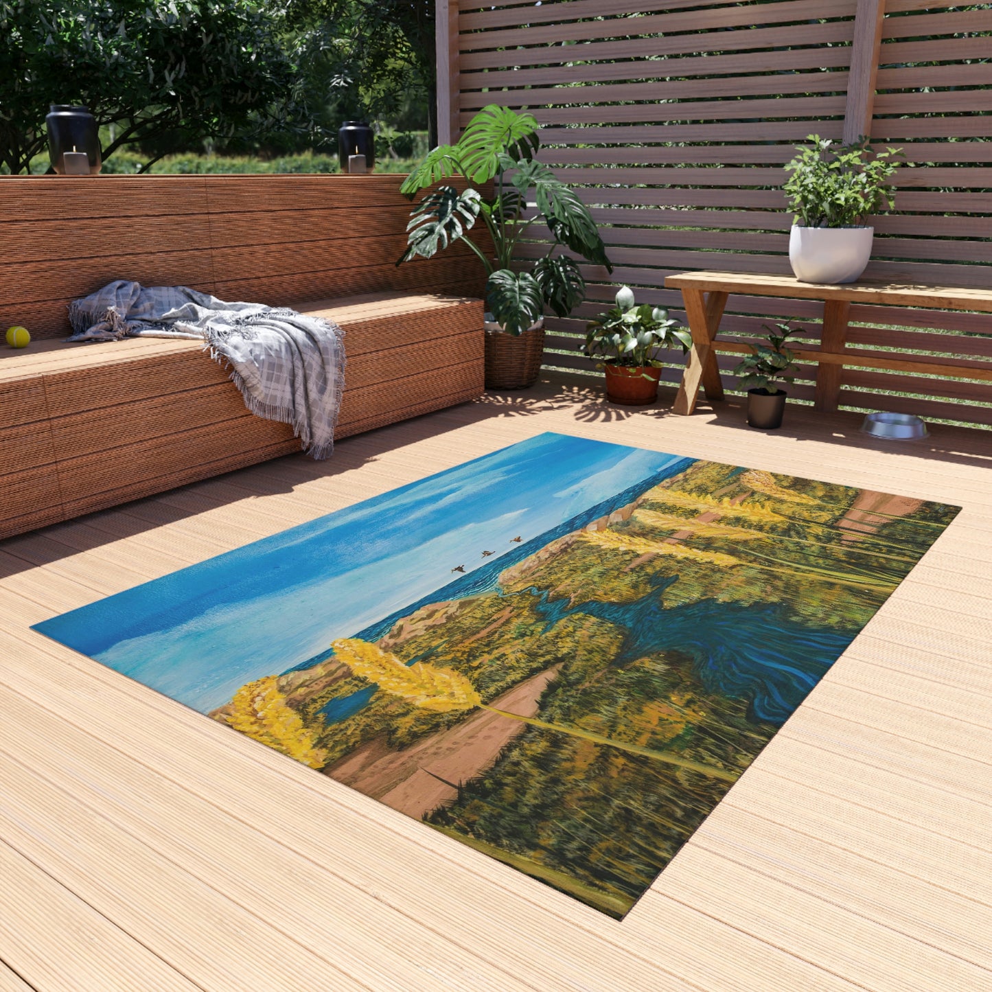 Beachlife in Paradise Port Aransas Wildlife Outdoor Rug