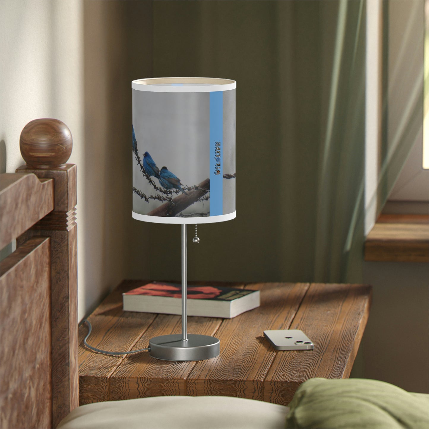 Indigo Buntings Lamp on a Stand, US|CA plug