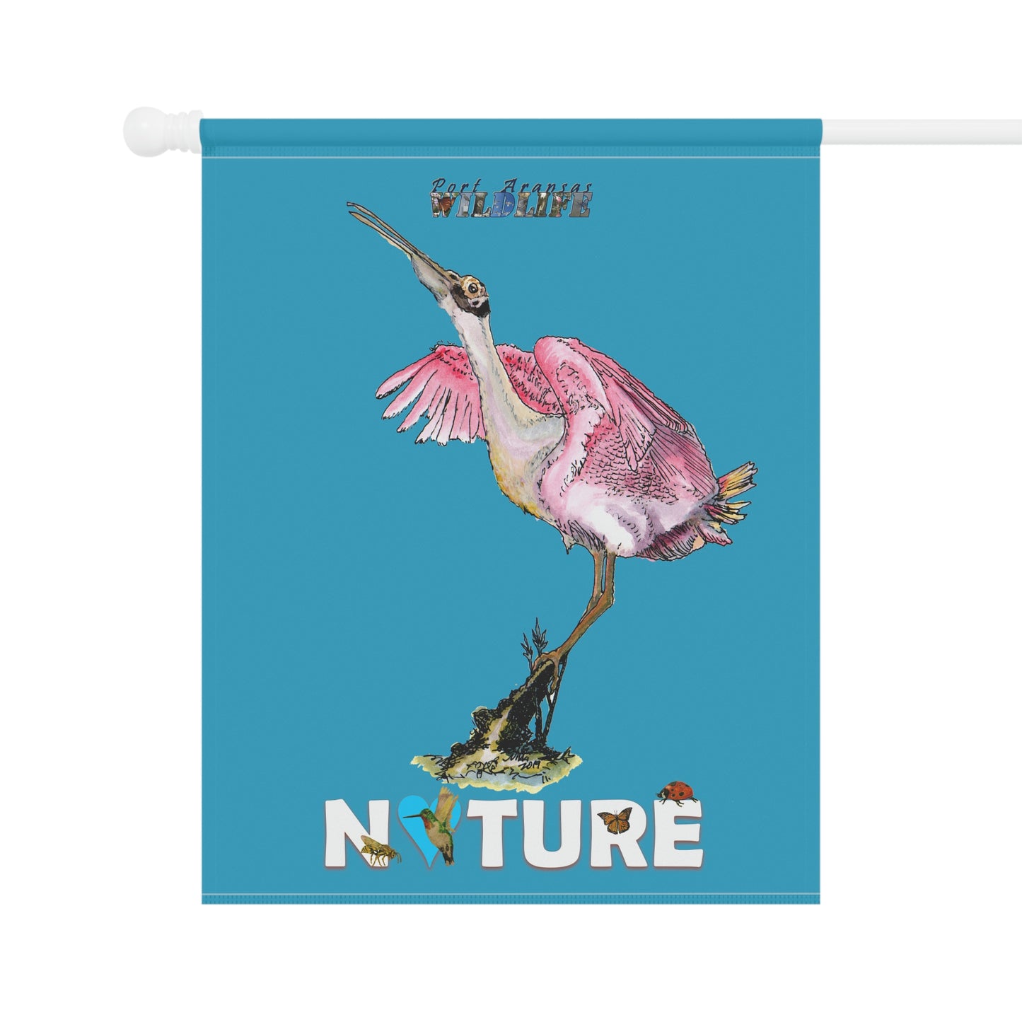 Rosie the Roseate Spoonbill Garden & House Banner