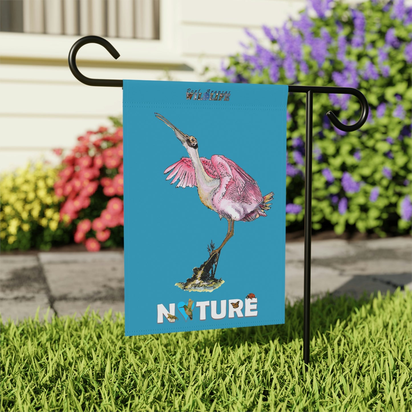 Rosie the Roseate Spoonbill Garden & House Banner