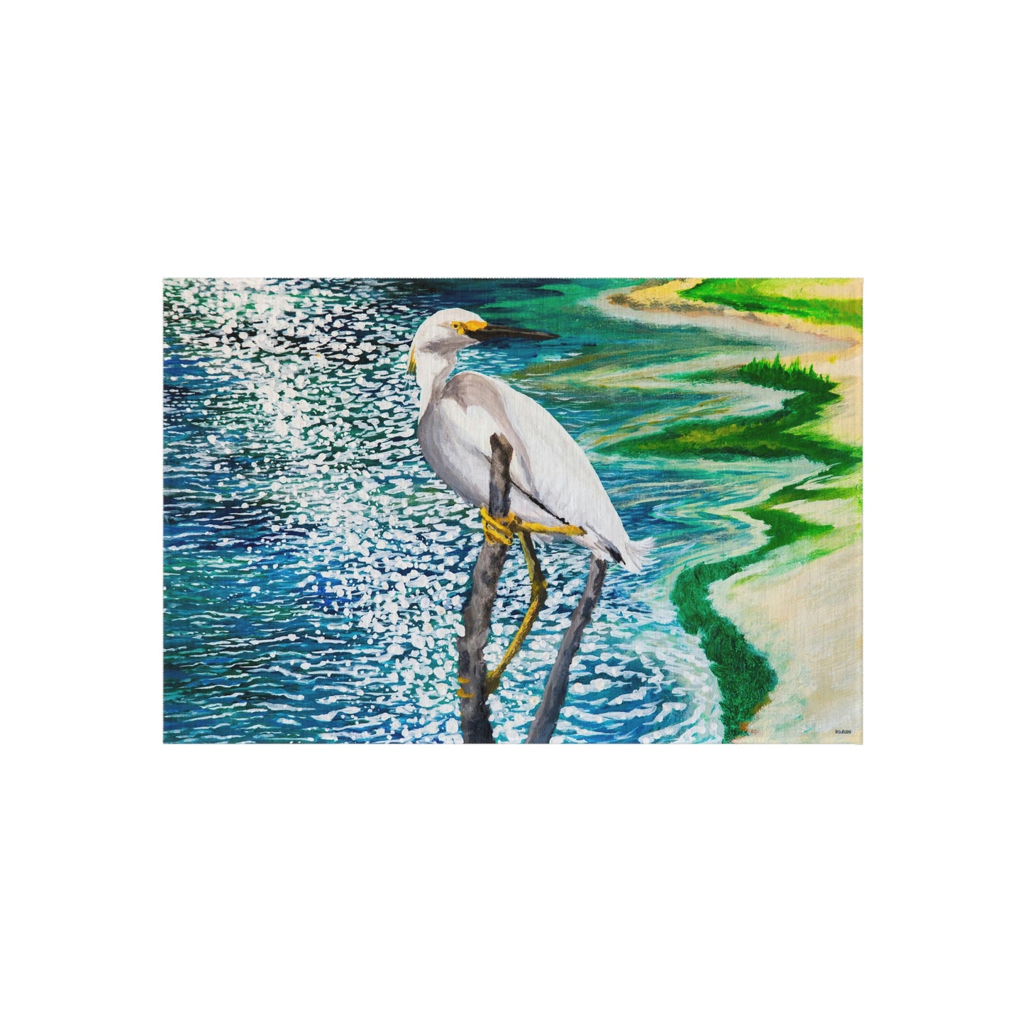 Shorebird in the Sun Outdoor Rug