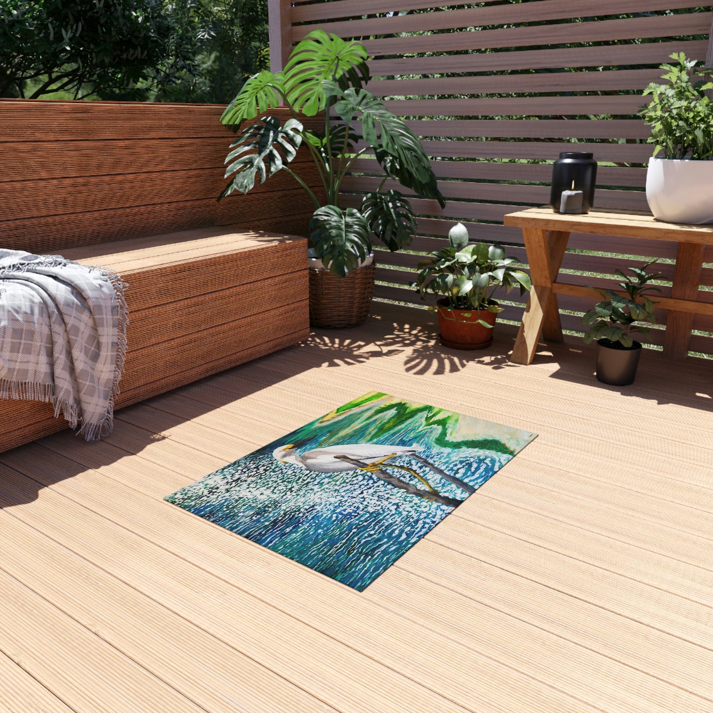 Shorebird in the Sun Outdoor Rug