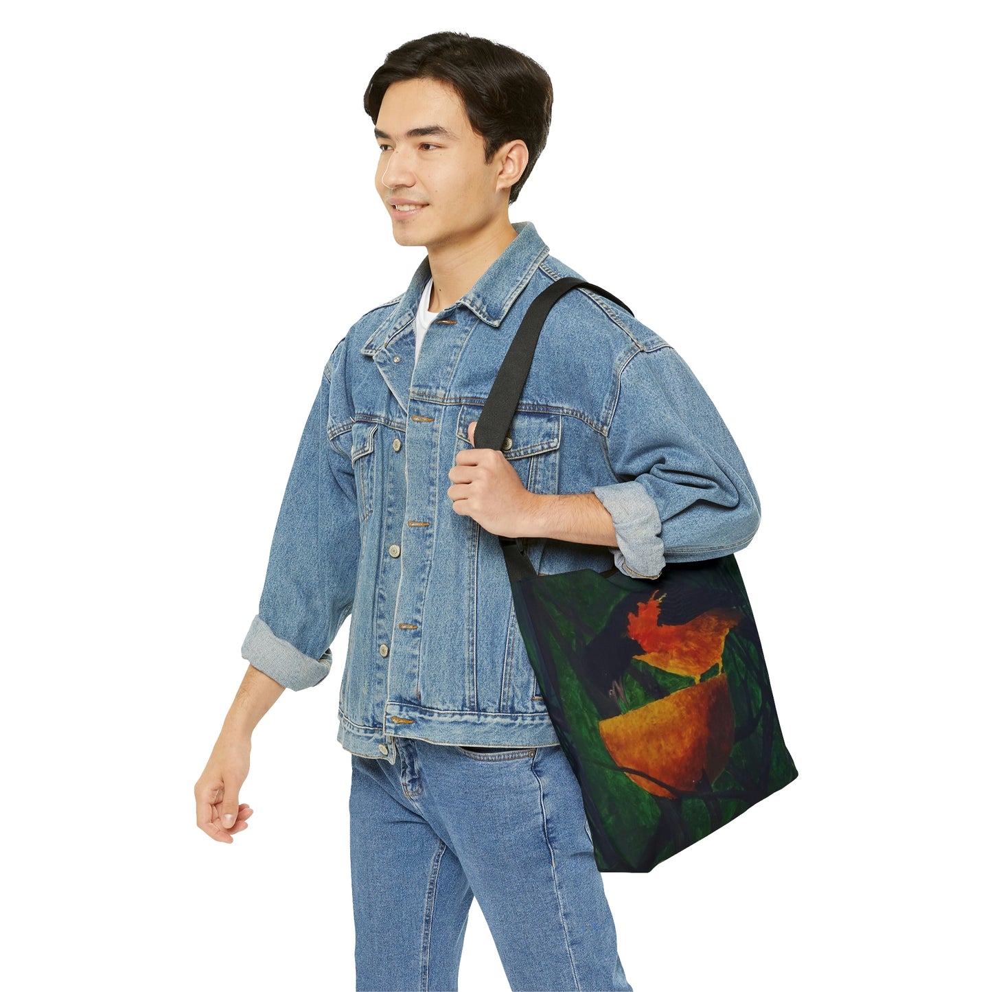 Oriole and an Orange in Port Aransas Adjustable Tote Bag