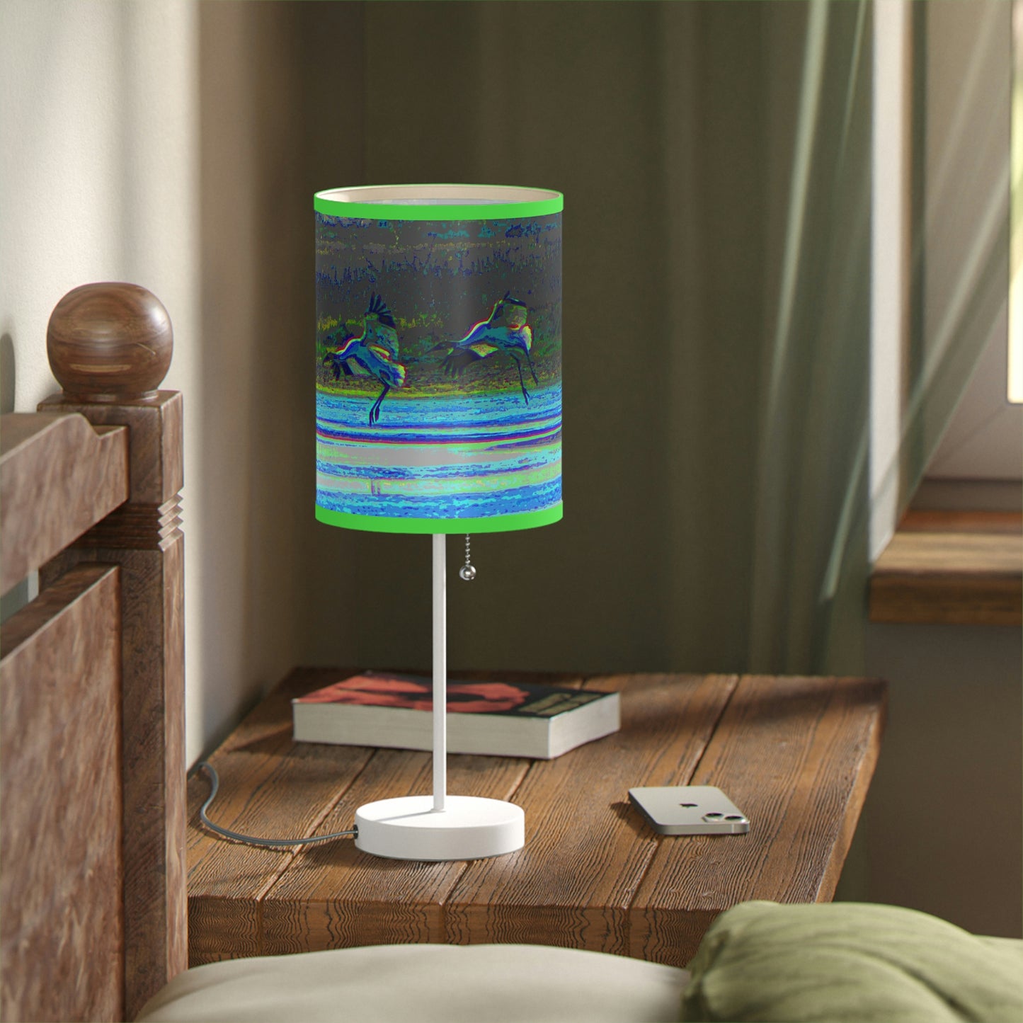 Whooping Cranes in Port Aransas Lamp on a Stand, US|CA plug