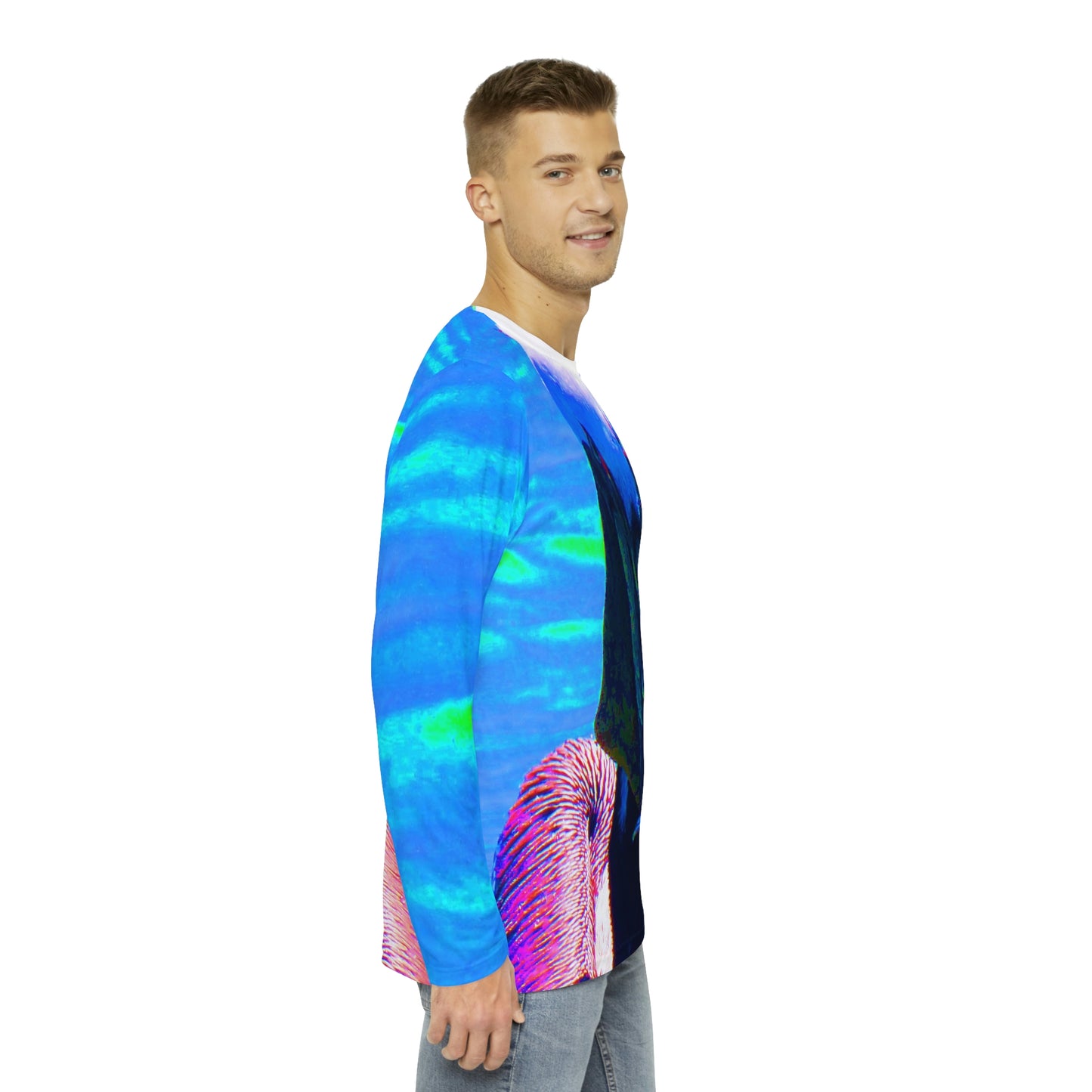 Pelican's Catch Port Aransas Wildlife Men's Long Sleeve Shirt