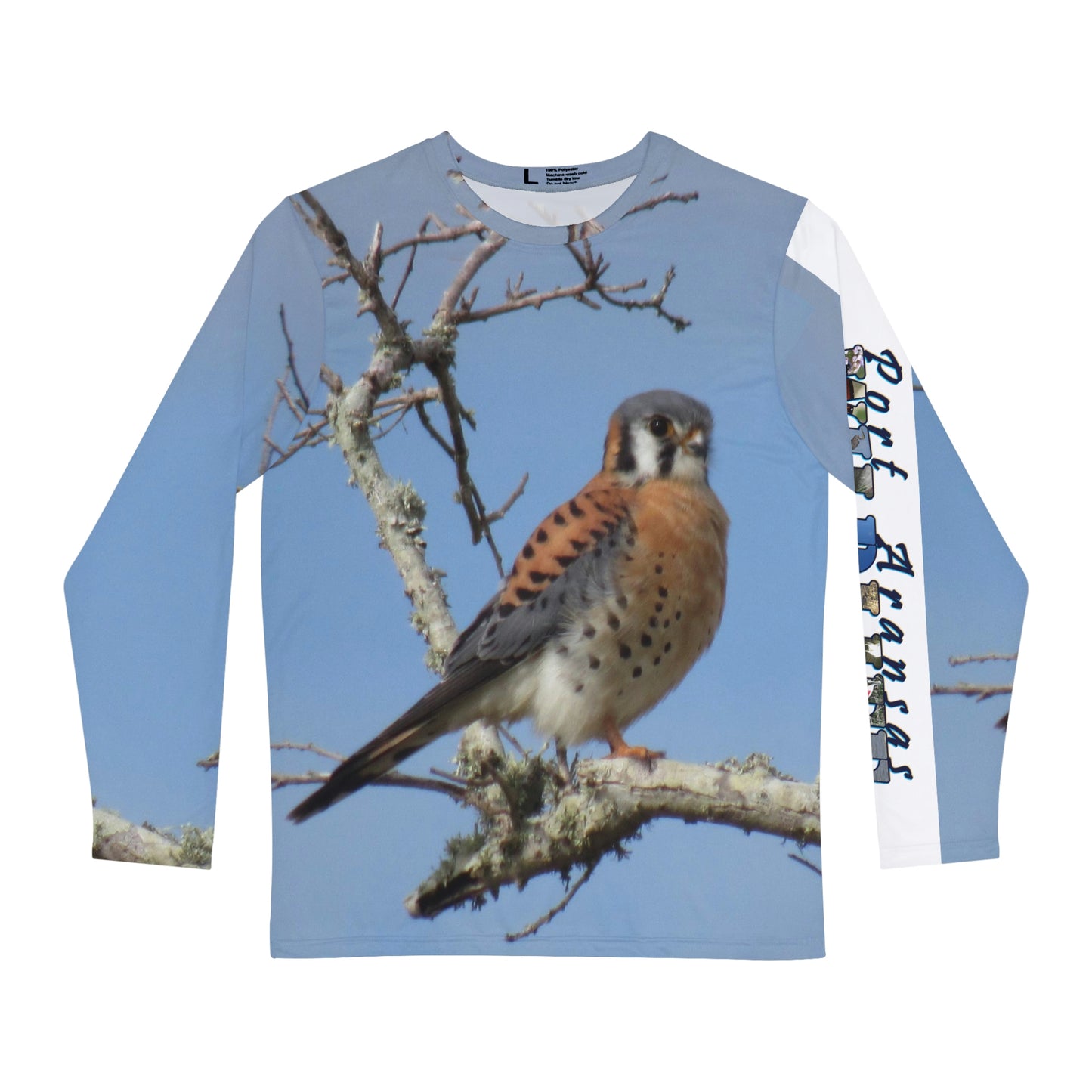 American Kestrel Port Aransas Wildlife Men's Long Sleeve Shirt