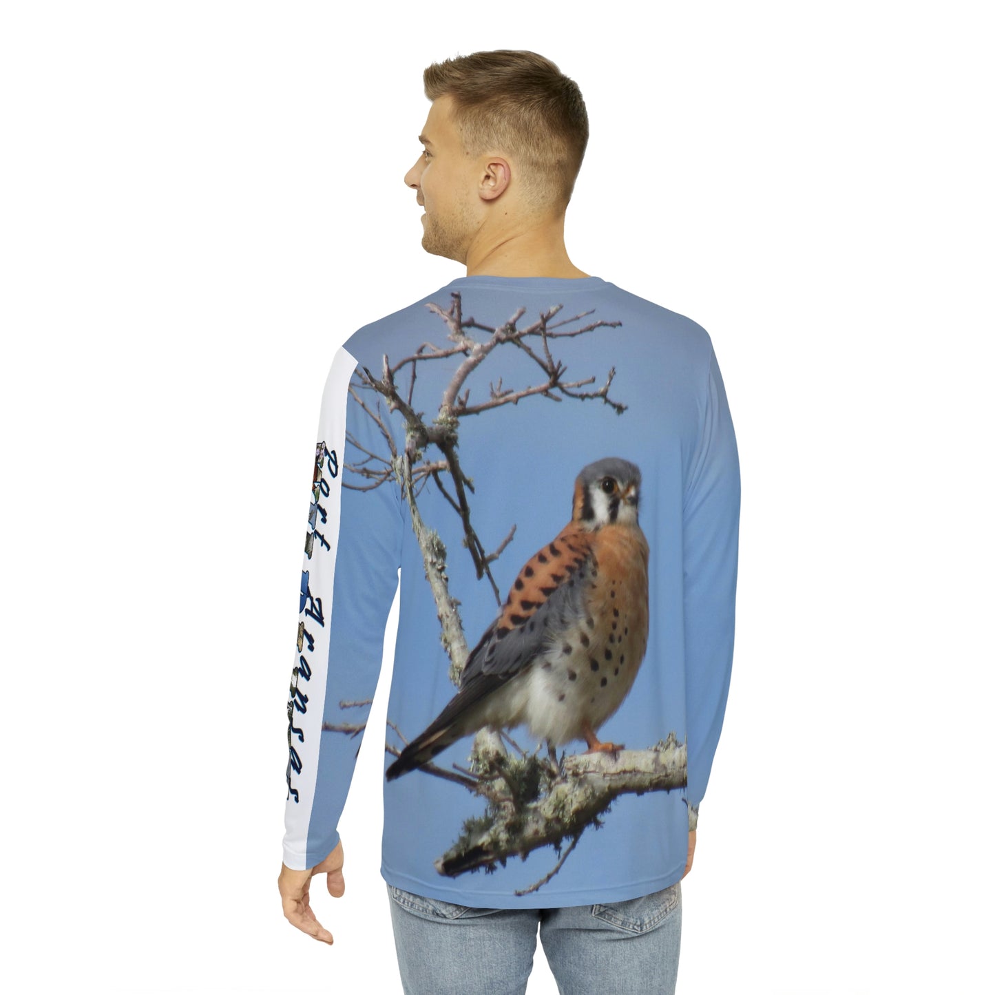 American Kestrel Port Aransas Wildlife Men's Long Sleeve Shirt