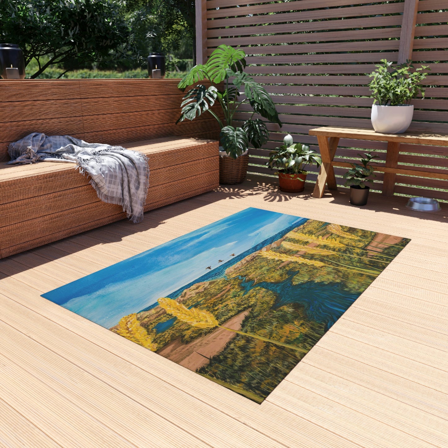 Beachlife in Paradise Port Aransas Wildlife Outdoor Rug