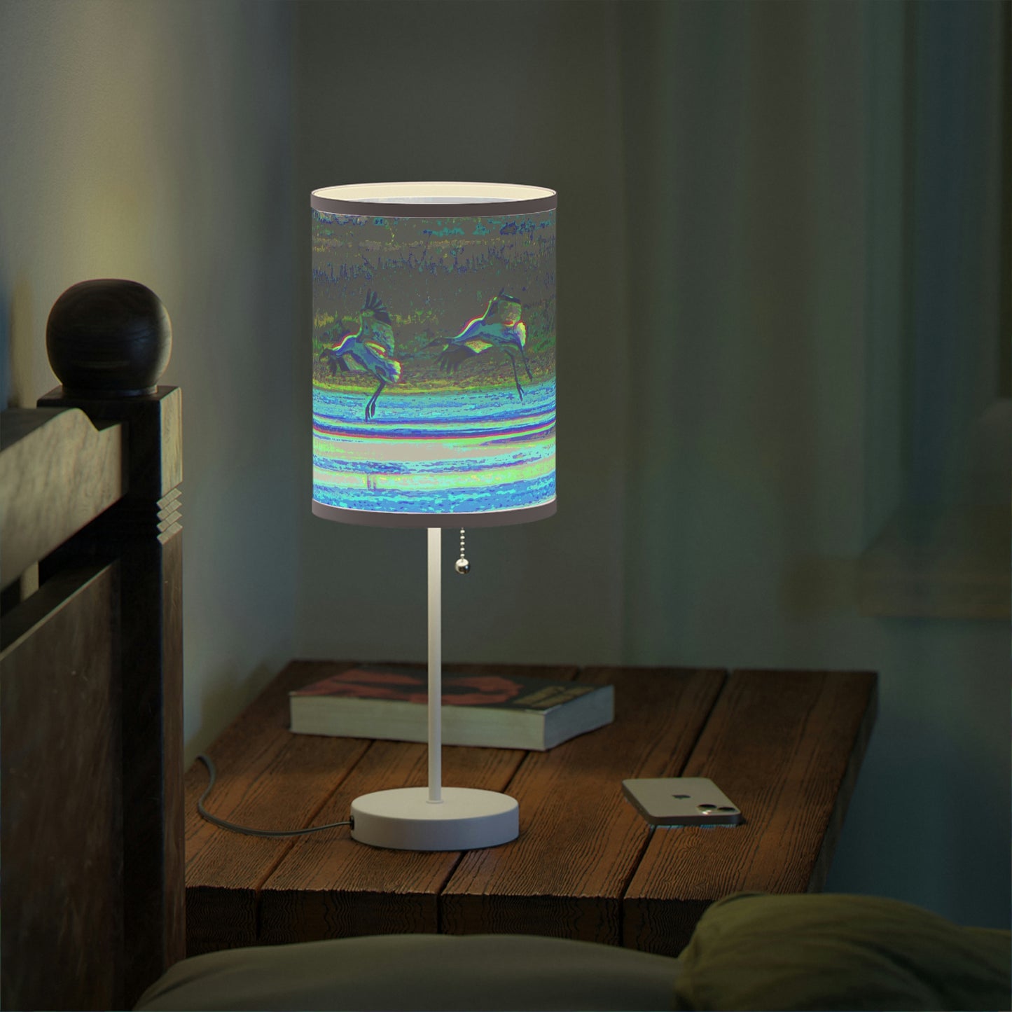 Whooping Cranes in Port Aransas Lamp on a Stand, US|CA plug