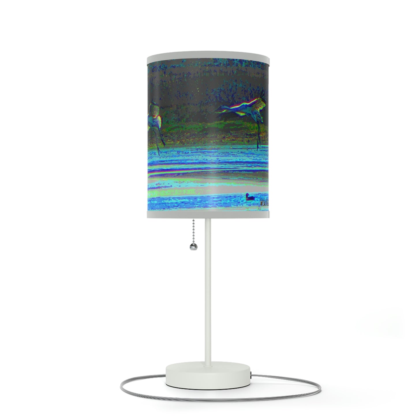 Whooping Cranes in Port Aransas Lamp on a Stand, US|CA plug