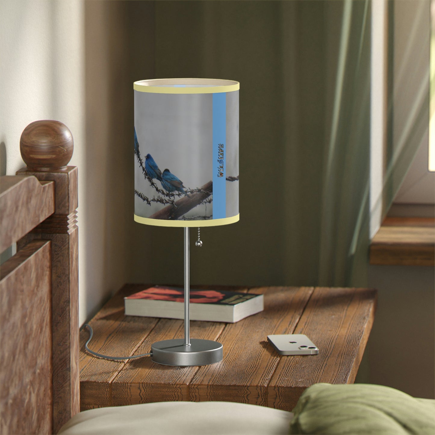 Indigo Buntings Lamp on a Stand, US|CA plug