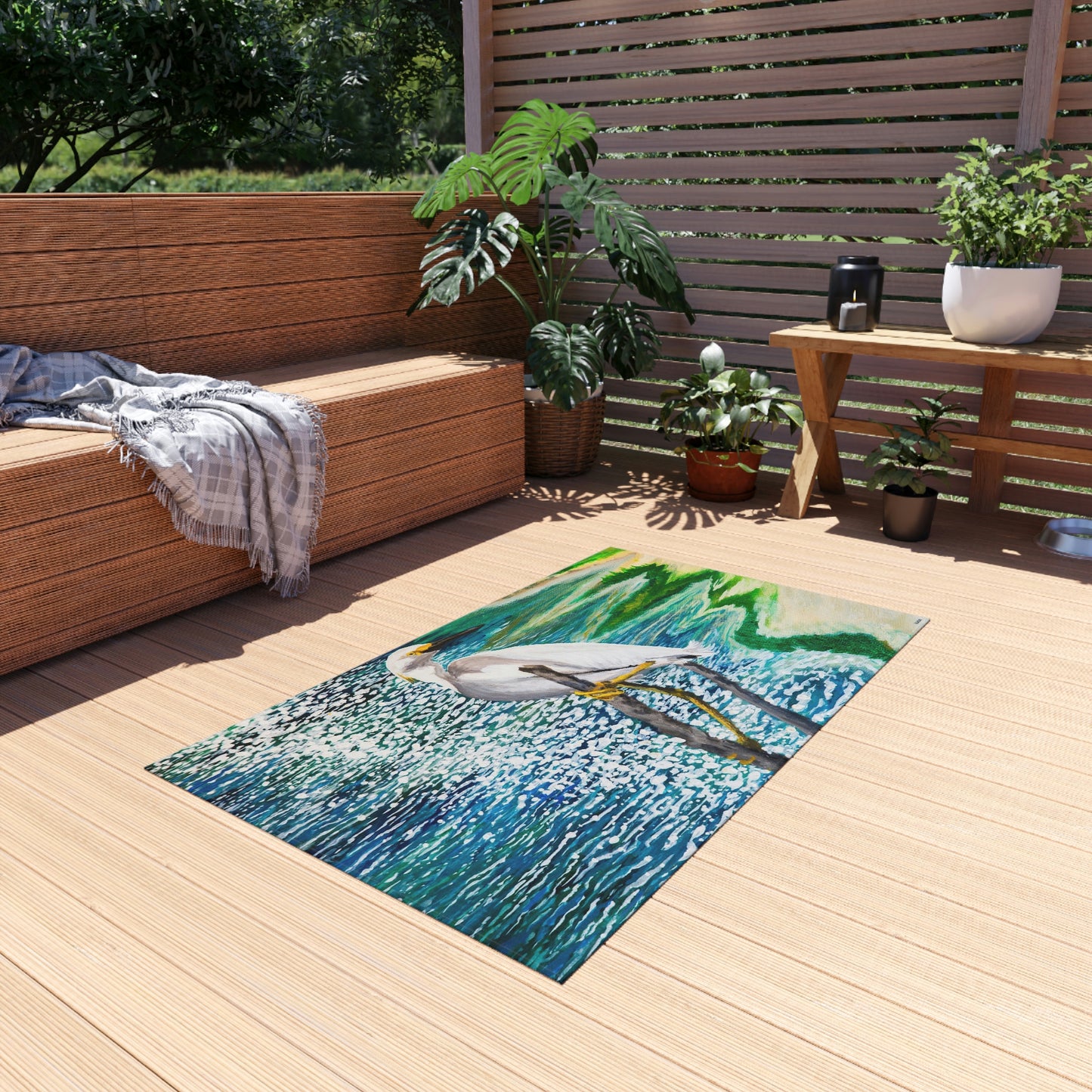 Shorebird in the Sun Outdoor Rug