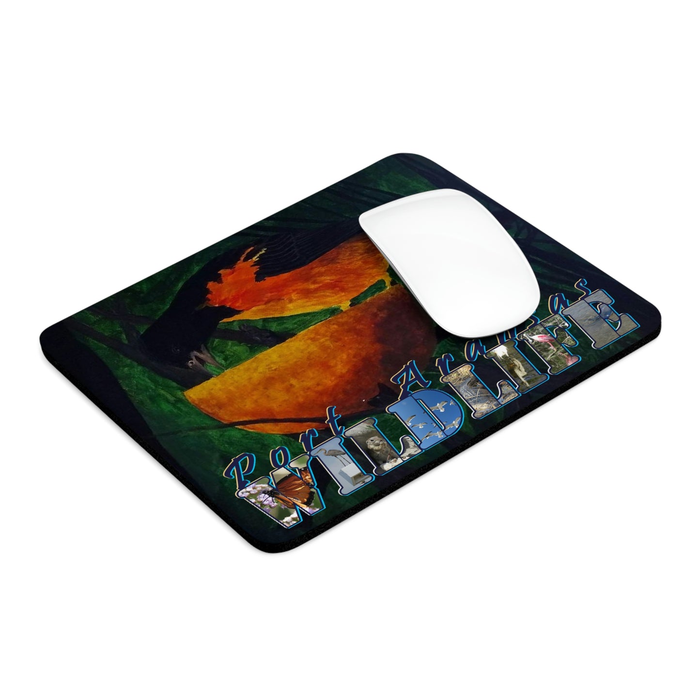 Oriole with an Orange Port Aransas Wildlife Mouse Pad