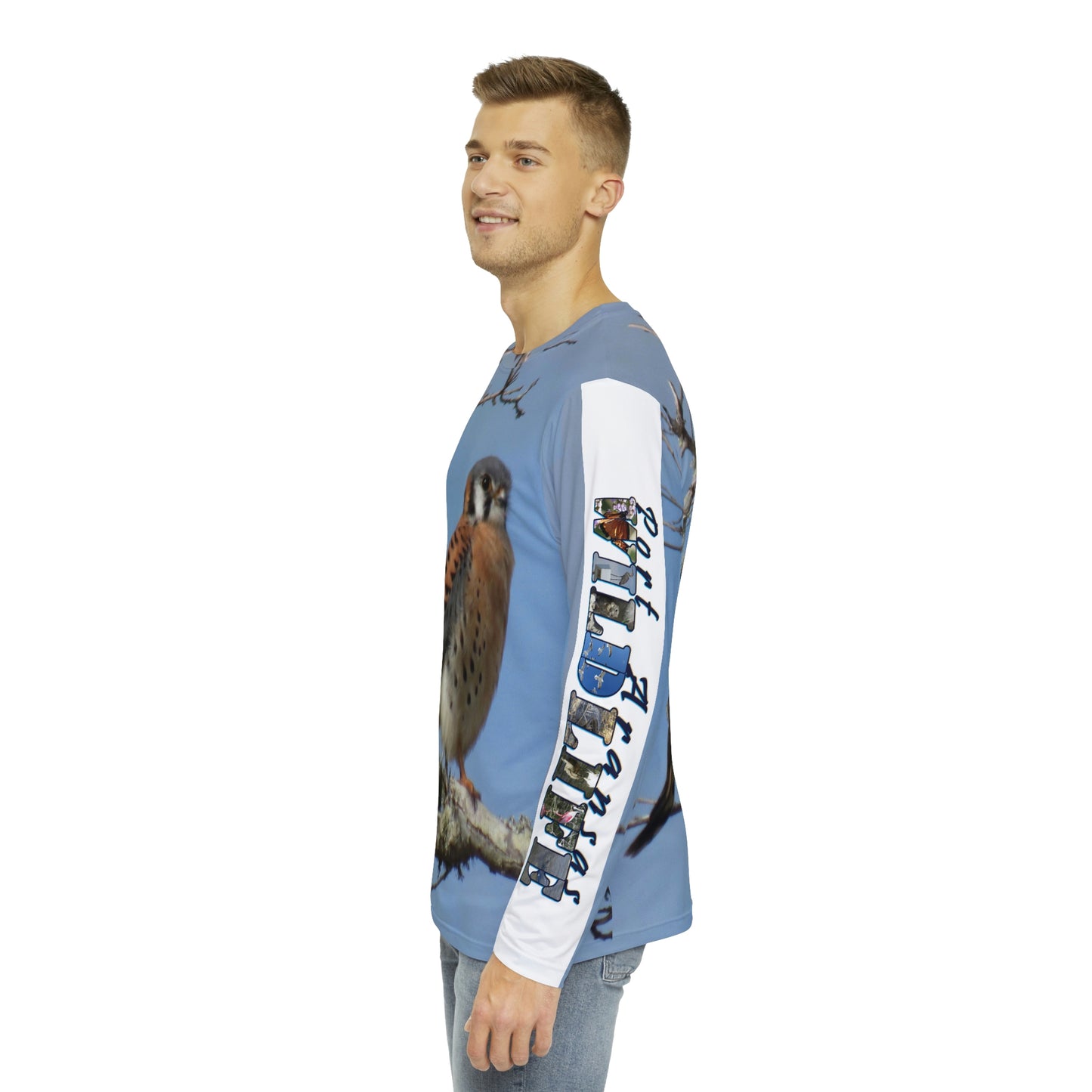 American Kestrel Port Aransas Wildlife Men's Long Sleeve Shirt