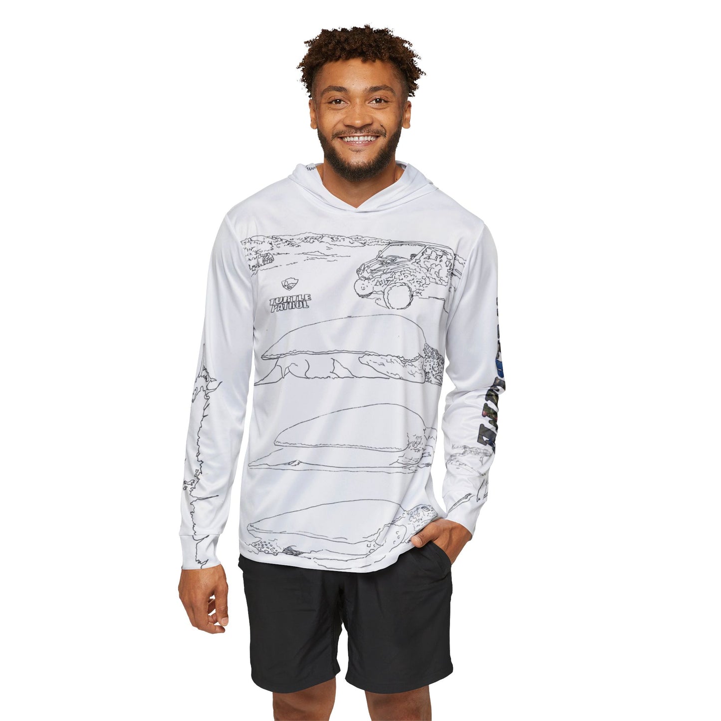 Sea Turtle Rescue Line Art Hoodie — Port Aransas Wildlife