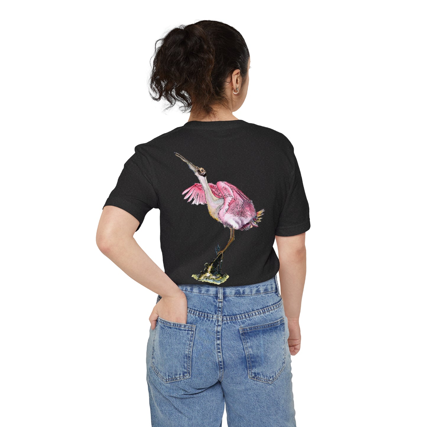 Roseate Spoonbill Port Aransas Wildlife Unisex Pocket Tee