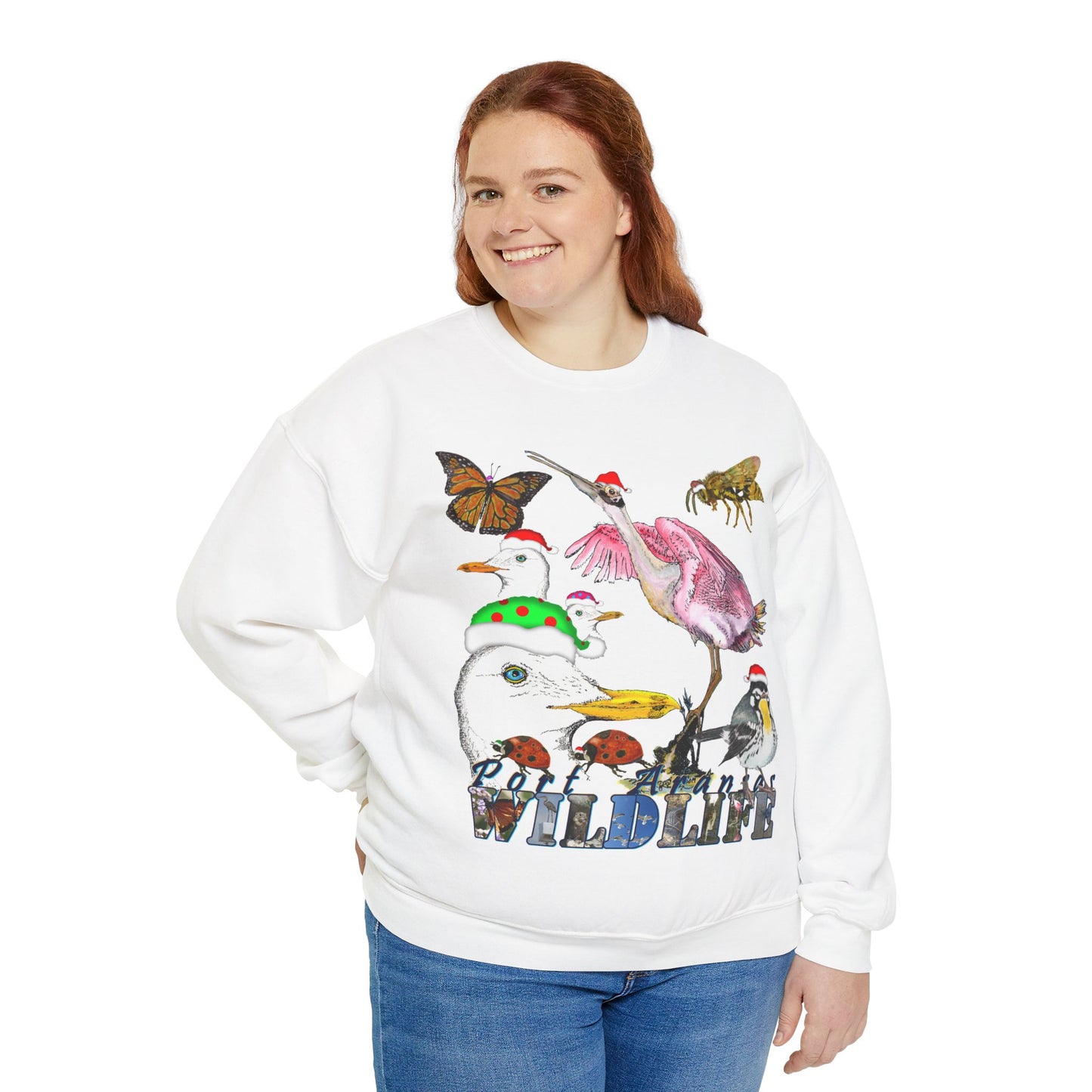 Seasonal Seller Sweatshirt: Ugly Christmas Sweater Port Aransas Wildlife Holiday Fun