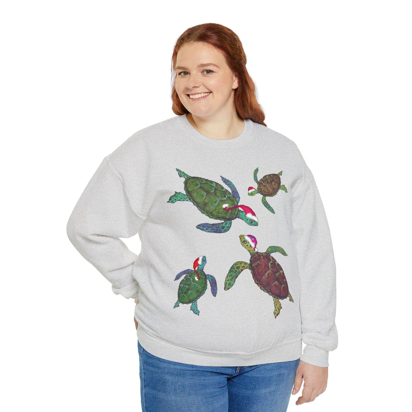 Sea Turtle Ugly Christmas Sweatshirt - Seasonal Seller