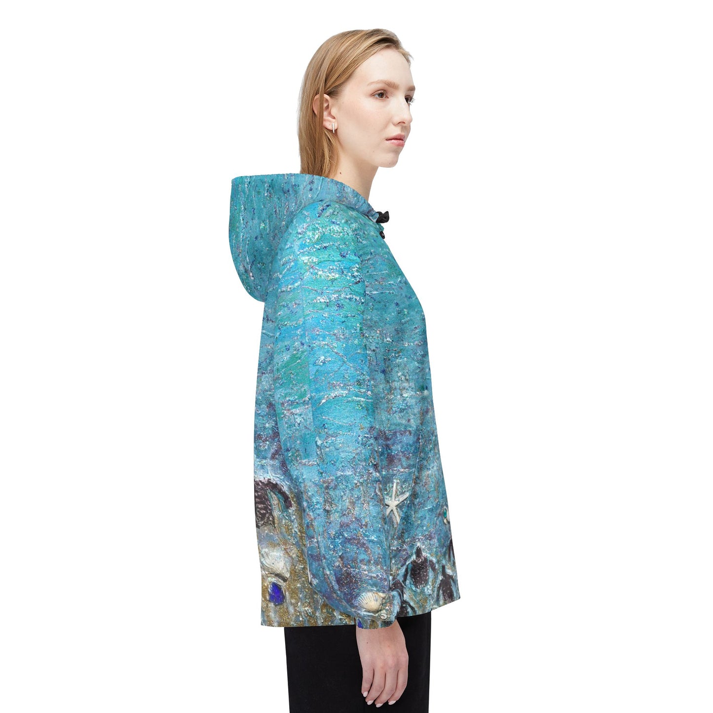 Sea Turtle Hatchlings Windbreaker Jacket — Port Aransas Wildlife Beach Design