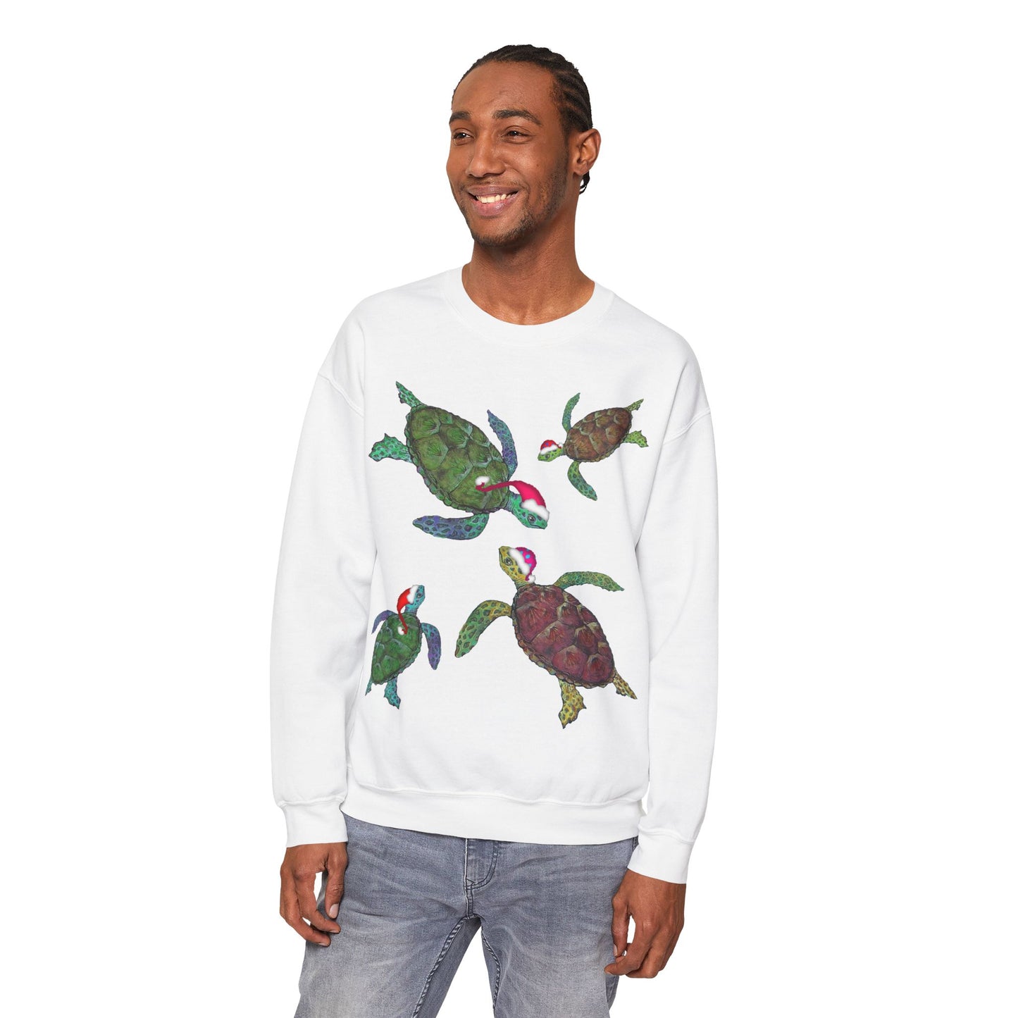 Sea Turtle Ugly Christmas Sweatshirt - Seasonal Seller