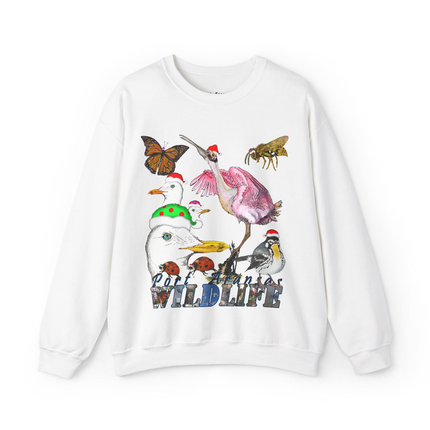 Seasonal Seller Sweatshirt: Ugly Christmas Sweater Port Aransas Wildlife Holiday Fun